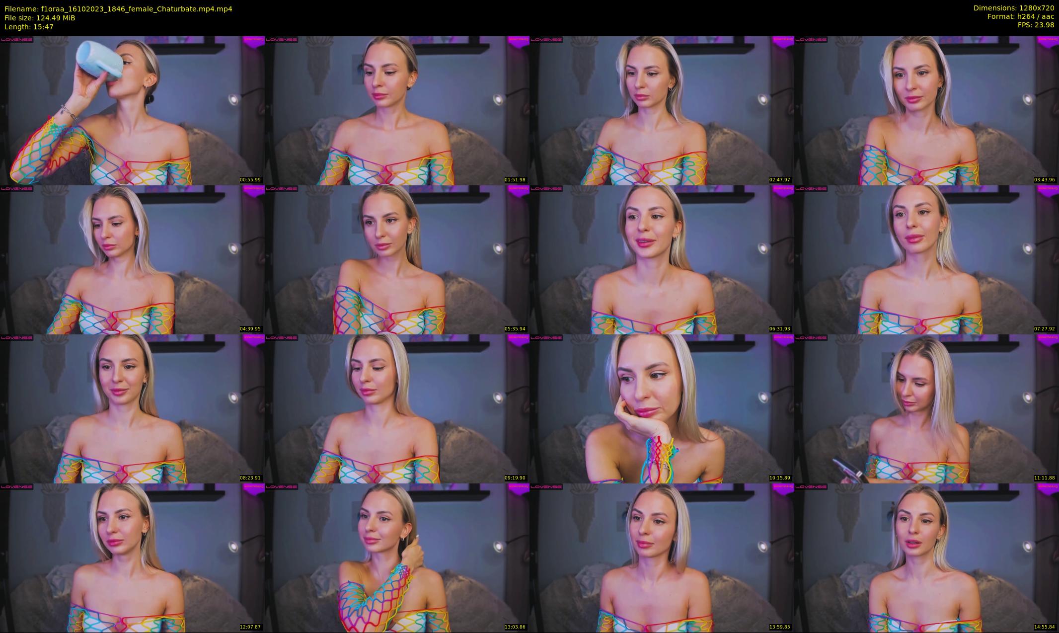 f1oraa — 16 minute Chaturbate female cam show recording, 720p, Oct 16, 2023