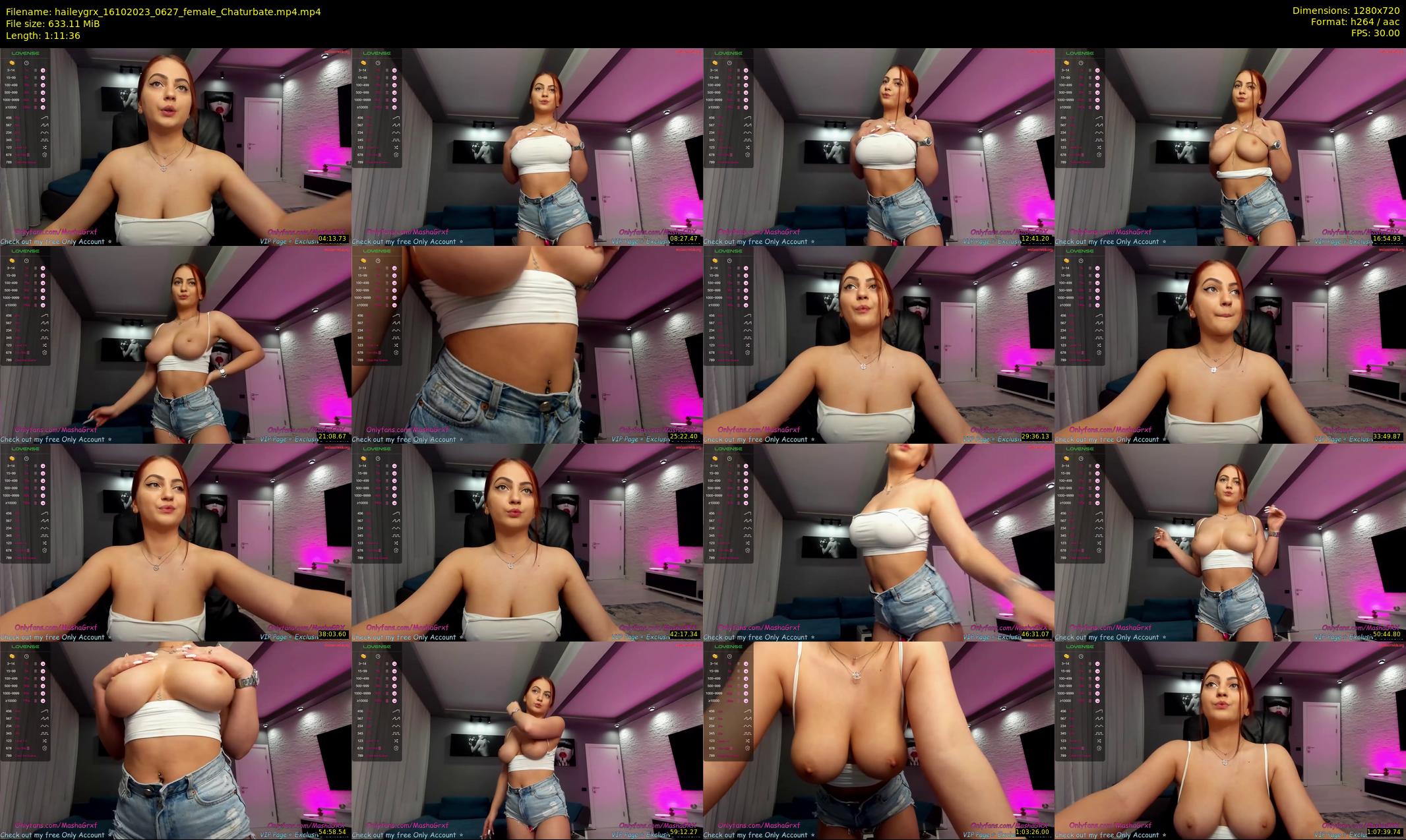 haileygrx — 72 minute Chaturbate female cam show recording, 720p, Oct 16, 2023