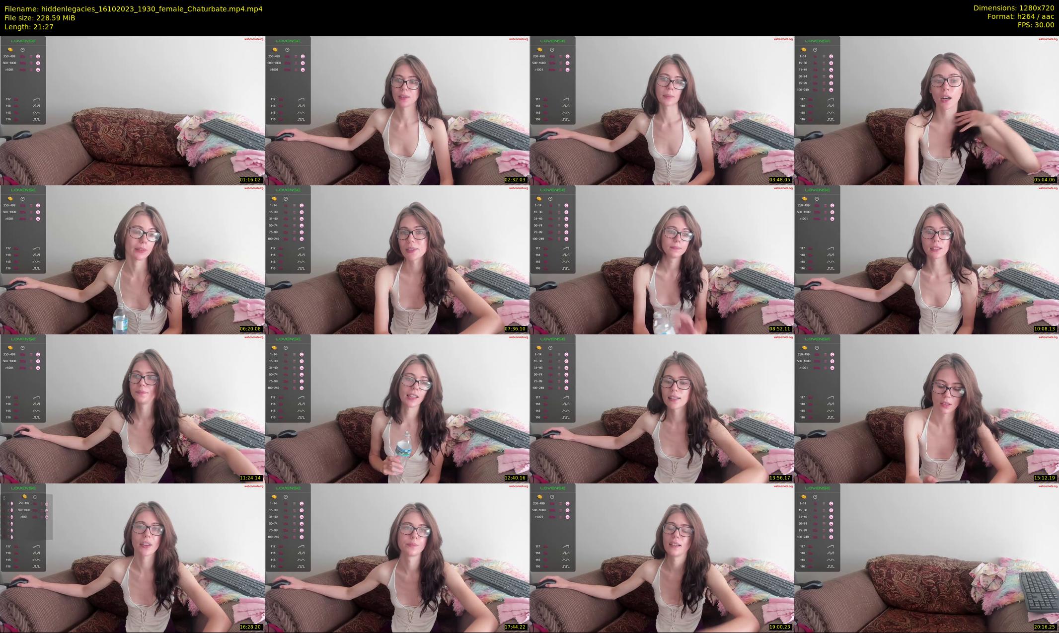 hiddenlegacies — 22 minute Chaturbate female cam show recording, 720p, Oct 16, 2023