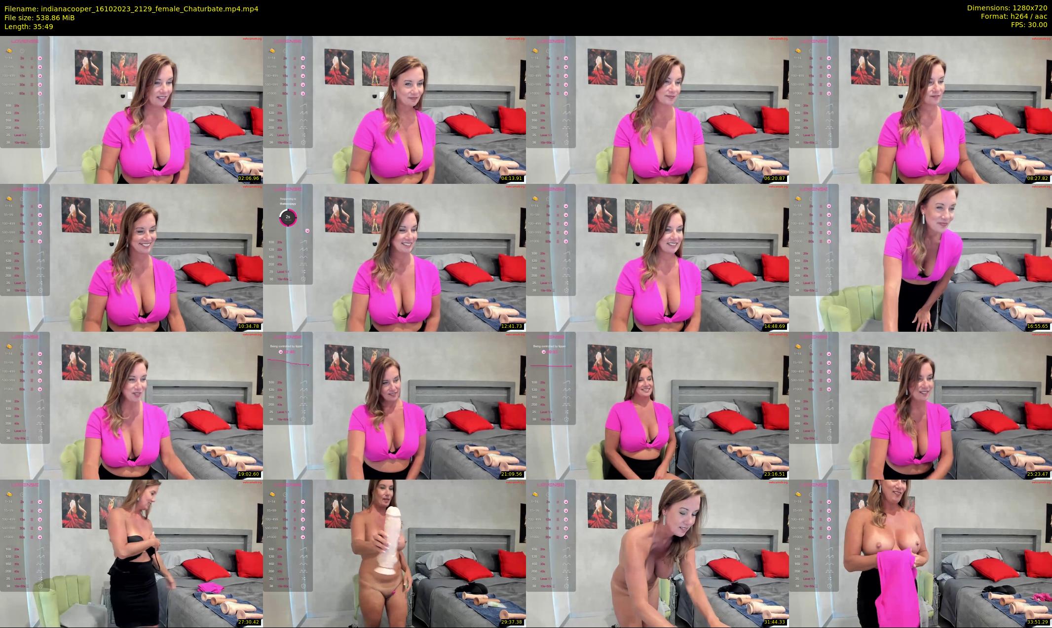 indianacooper — 36 minute Chaturbate female cam show recording, 720p, Oct 16, 2023