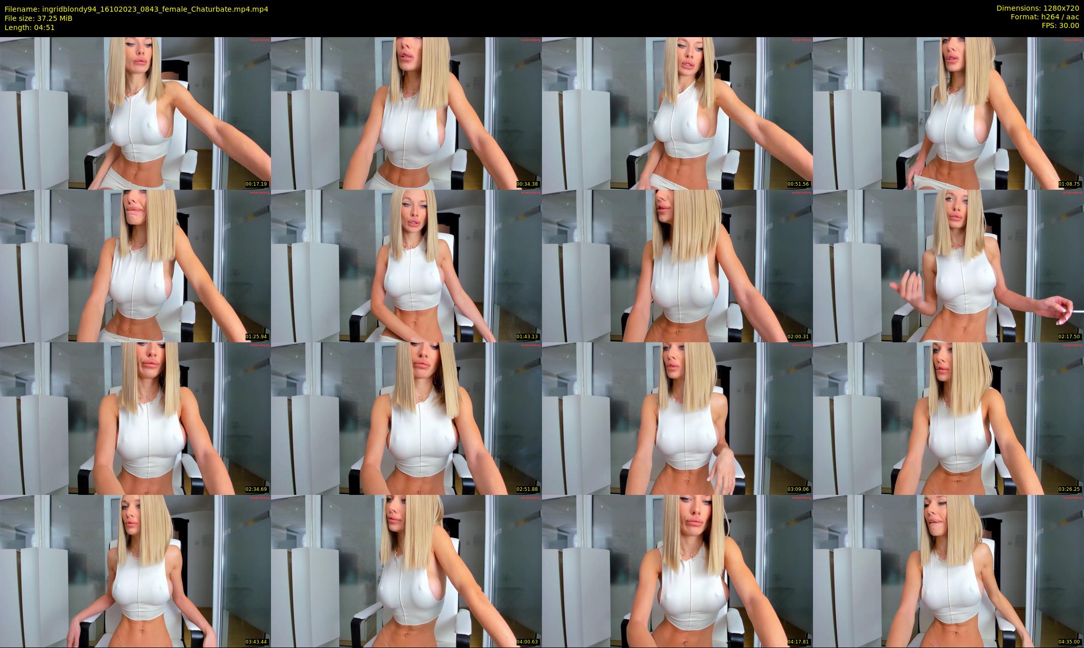 ingridblondy94 — 5 minute Chaturbate female cam show recording, 720p, Oct 16, 2023