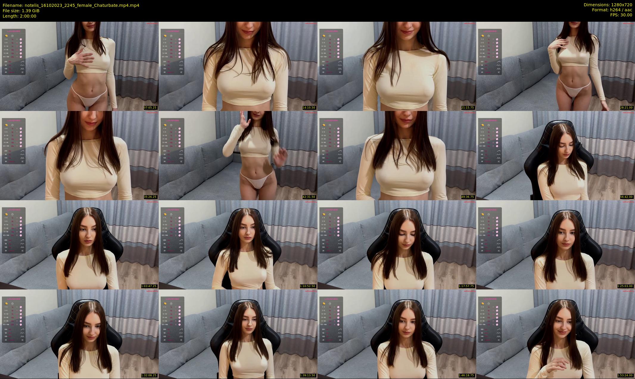 notelis — 120 minute Chaturbate female cam show recording, 720p, Oct 16, 2023