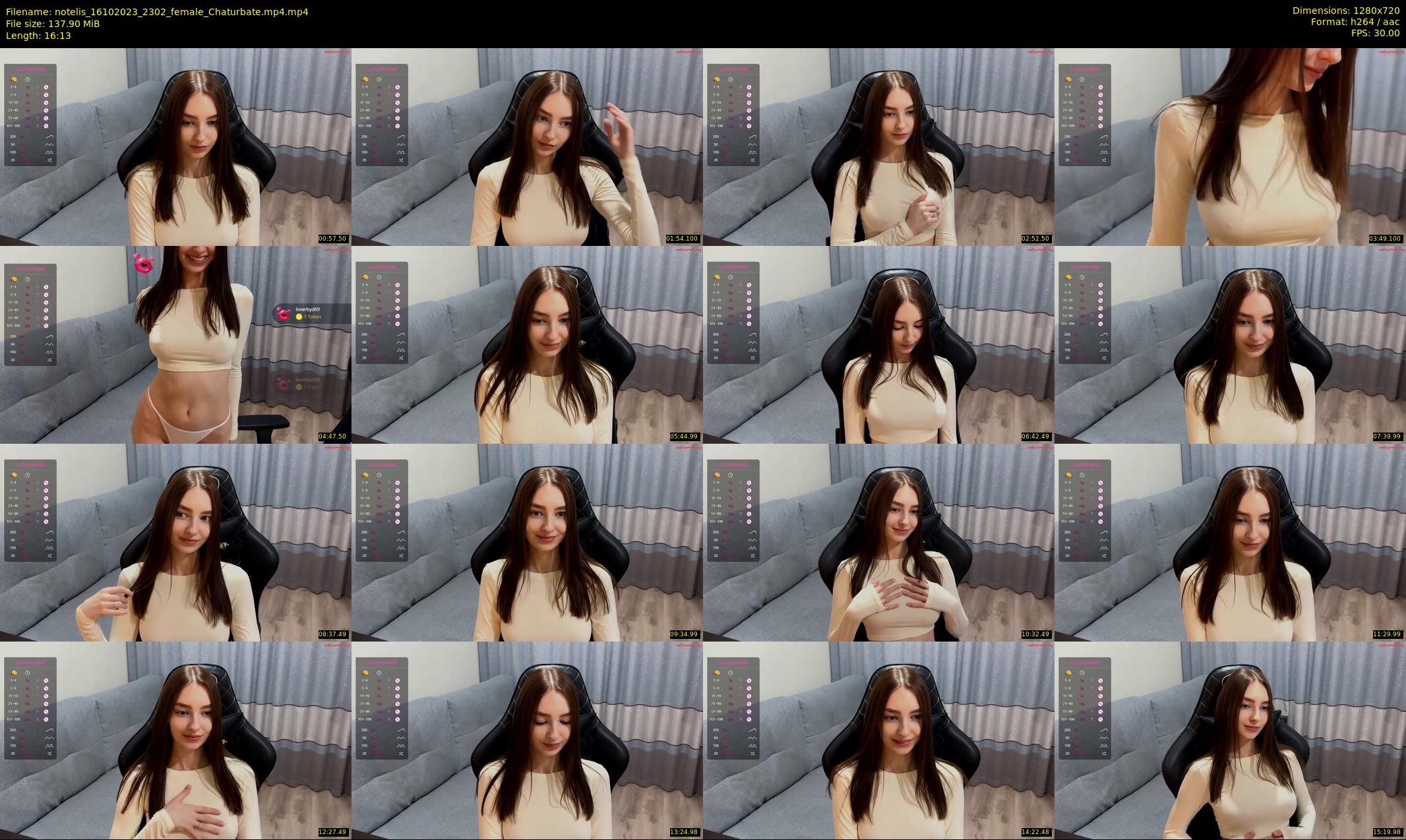 notelis — 17 minute Chaturbate female cam show recording, 720p, Oct 16, 2023