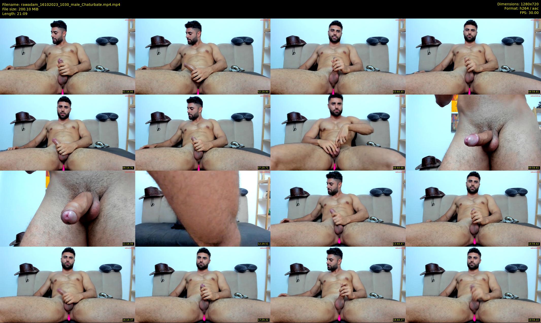 rawadam — 22 minute Chaturbate male cam show recording, 720p, Oct 16, 2023