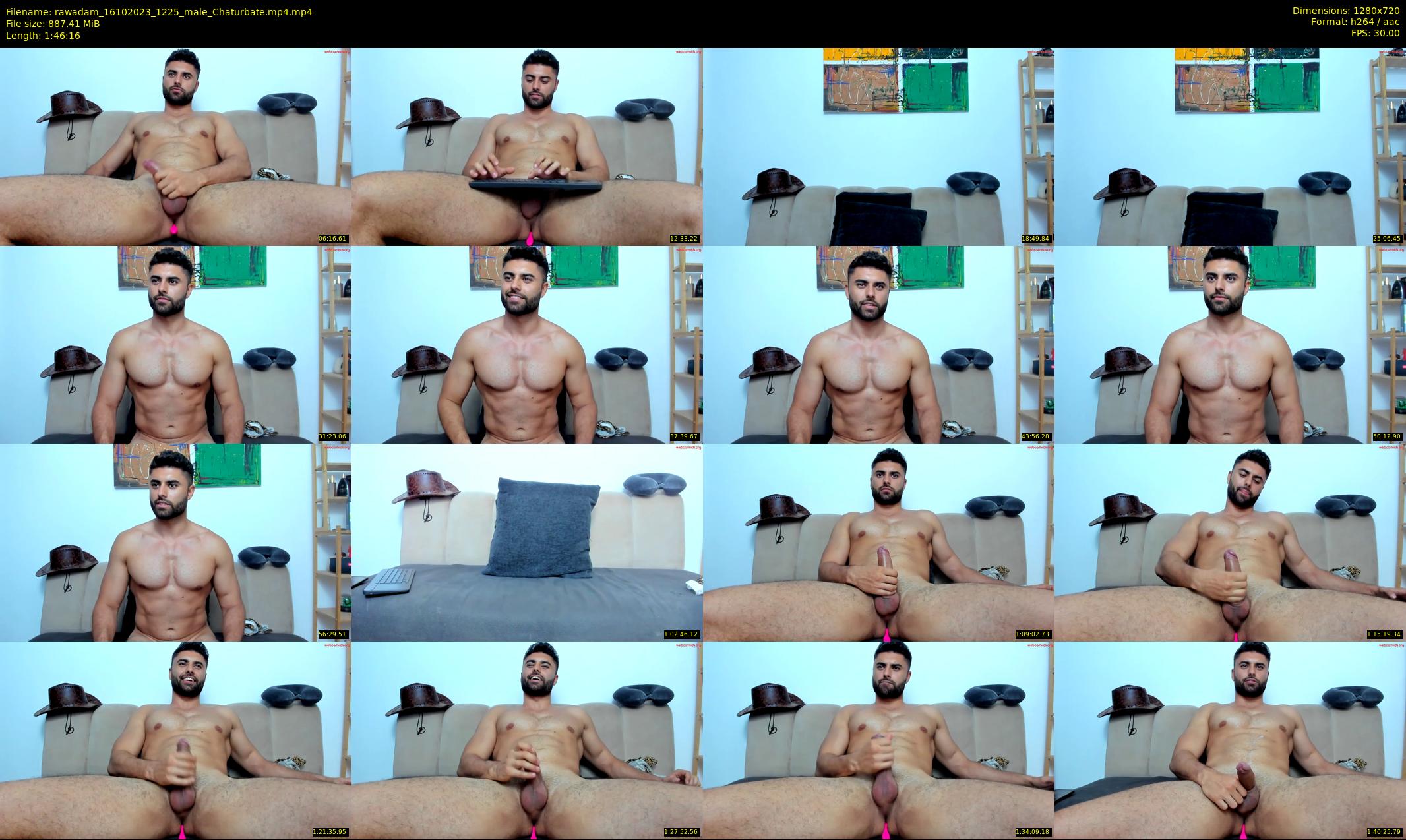 rawadam — 107 minute Chaturbate male cam show recording, 720p, Oct 16, 2023