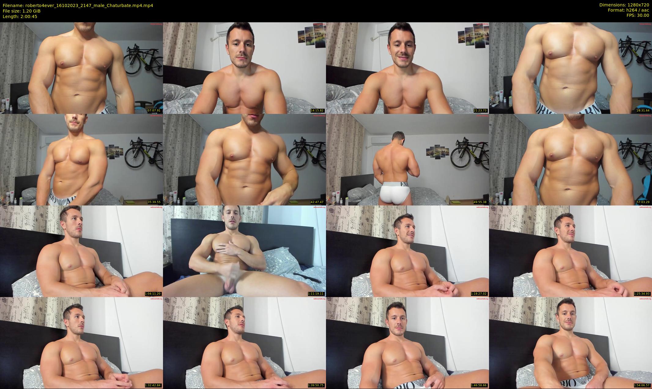 roberto4ever — 121 minute Chaturbate male cam show recording, 720p, Oct 16, 2023