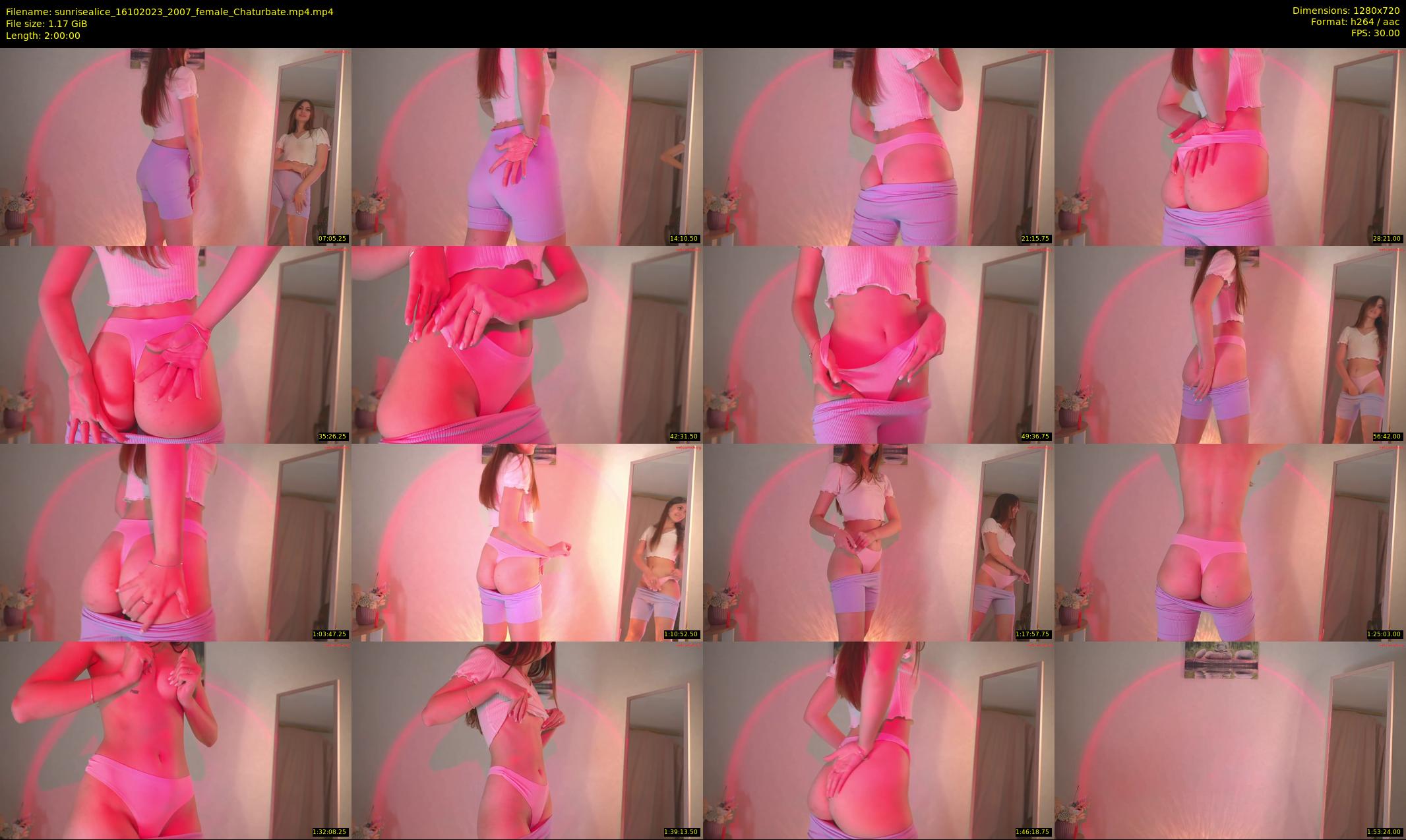 sunrisealice — 120 minute Chaturbate female cam show recording, 720p, Oct 16, 2023