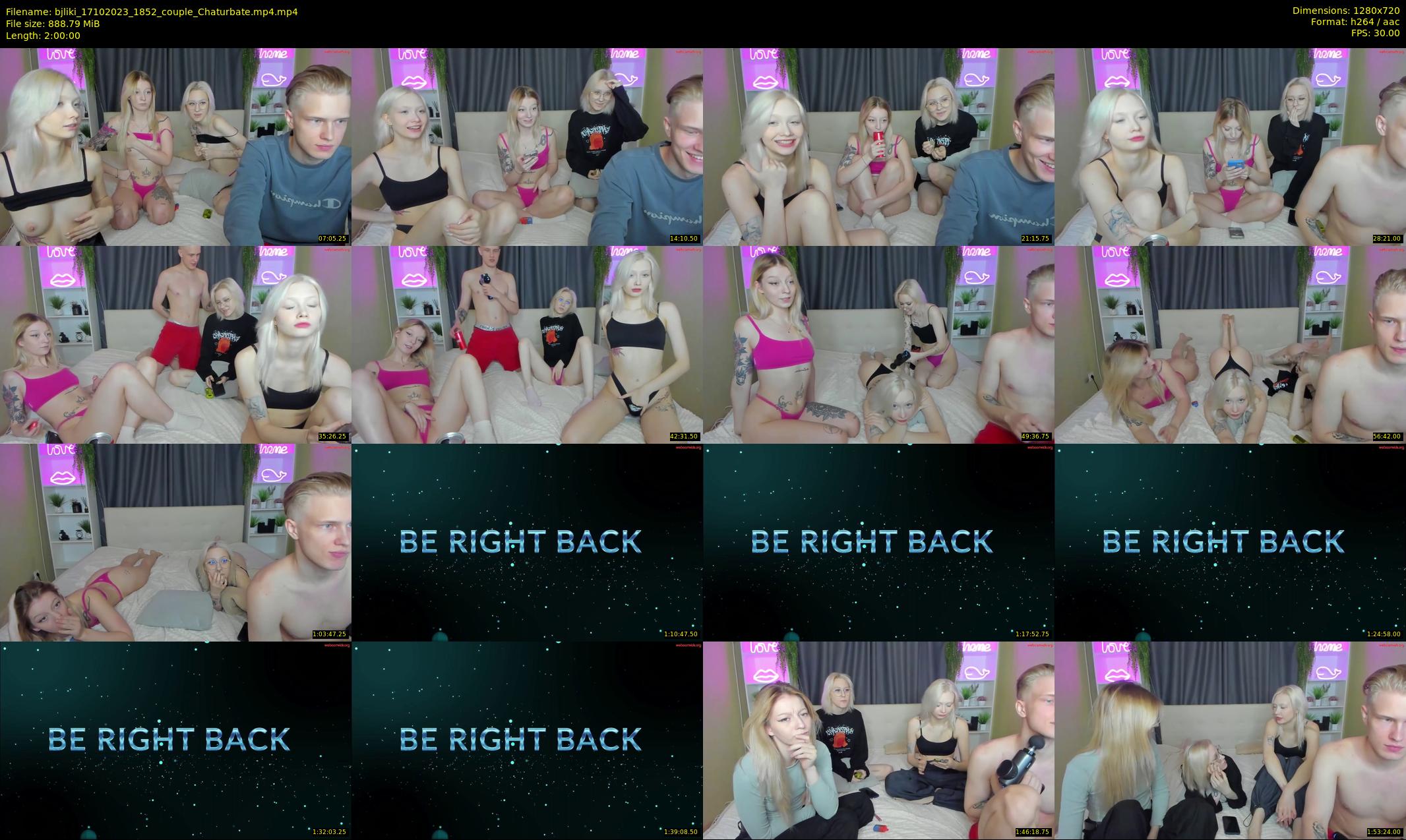 bjliki — 120 minute Chaturbate couple cam show recording, 720p, Oct 17, 2023