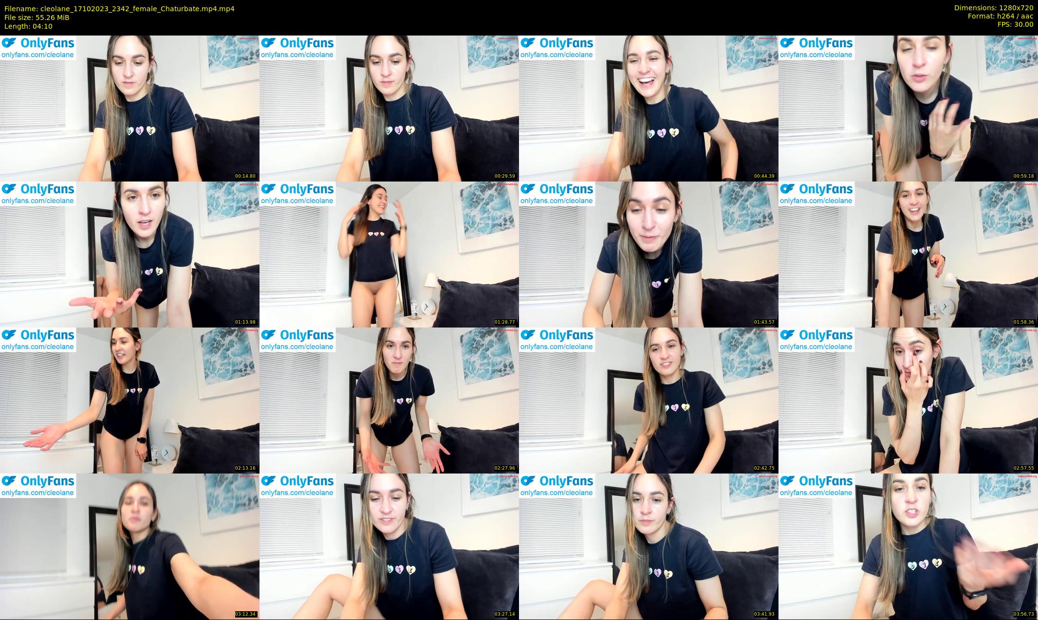 cleolane — 5 minute Chaturbate female cam show recording, 720p, Oct 17, 2023