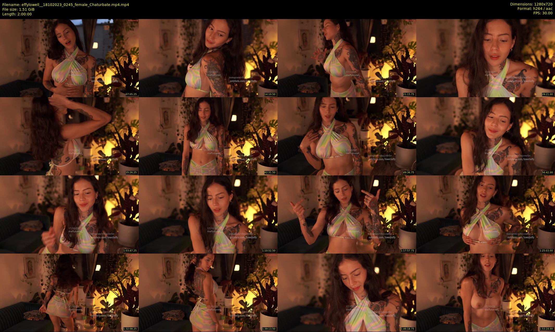 effylowell_ — 120 minute Chaturbate female cam show recording, 720p, Oct 18, 2023