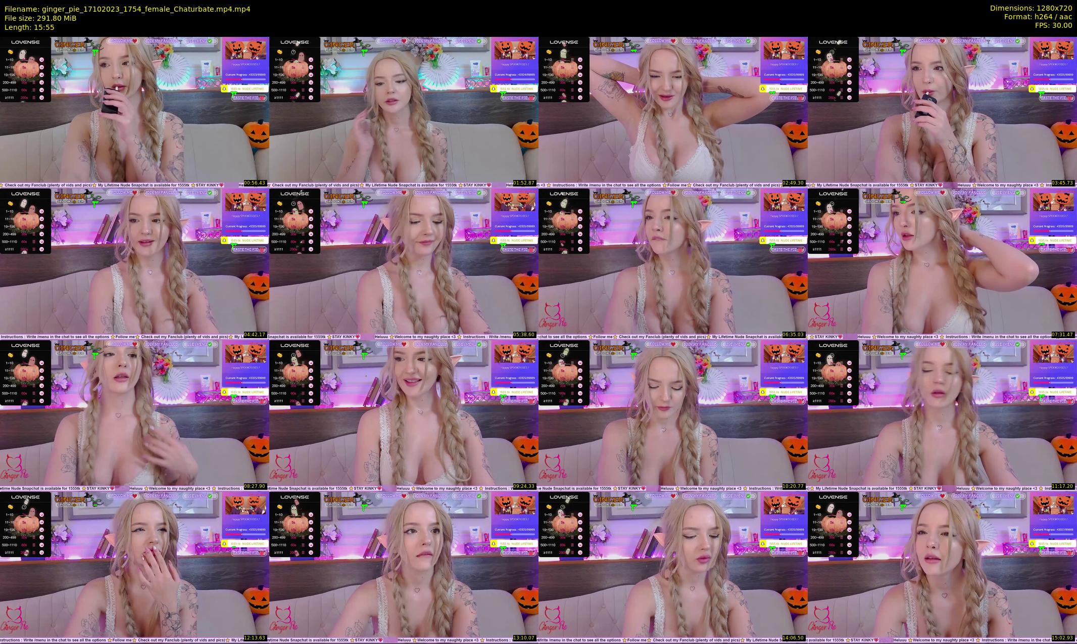 ginger_pie — 16 minute Chaturbate female cam show recording, 720p, Oct 17, 2023