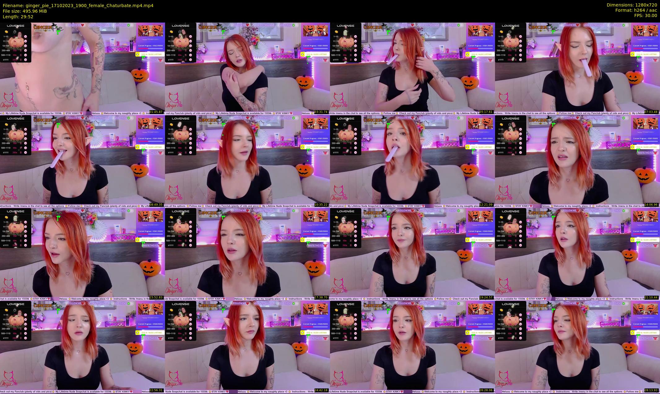 ginger_pie — 30 minute Chaturbate female cam show recording, 720p, Oct 17, 2023
