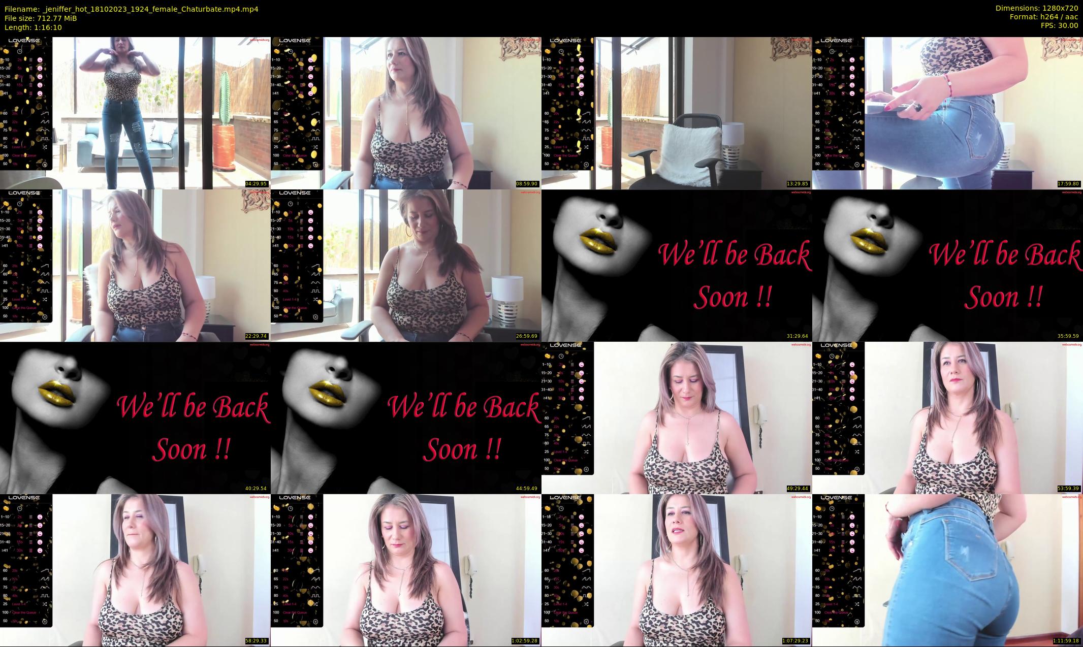 _jeniffer_hot — 77 minute Chaturbate female cam show recording, 720p, Oct 18, 2023