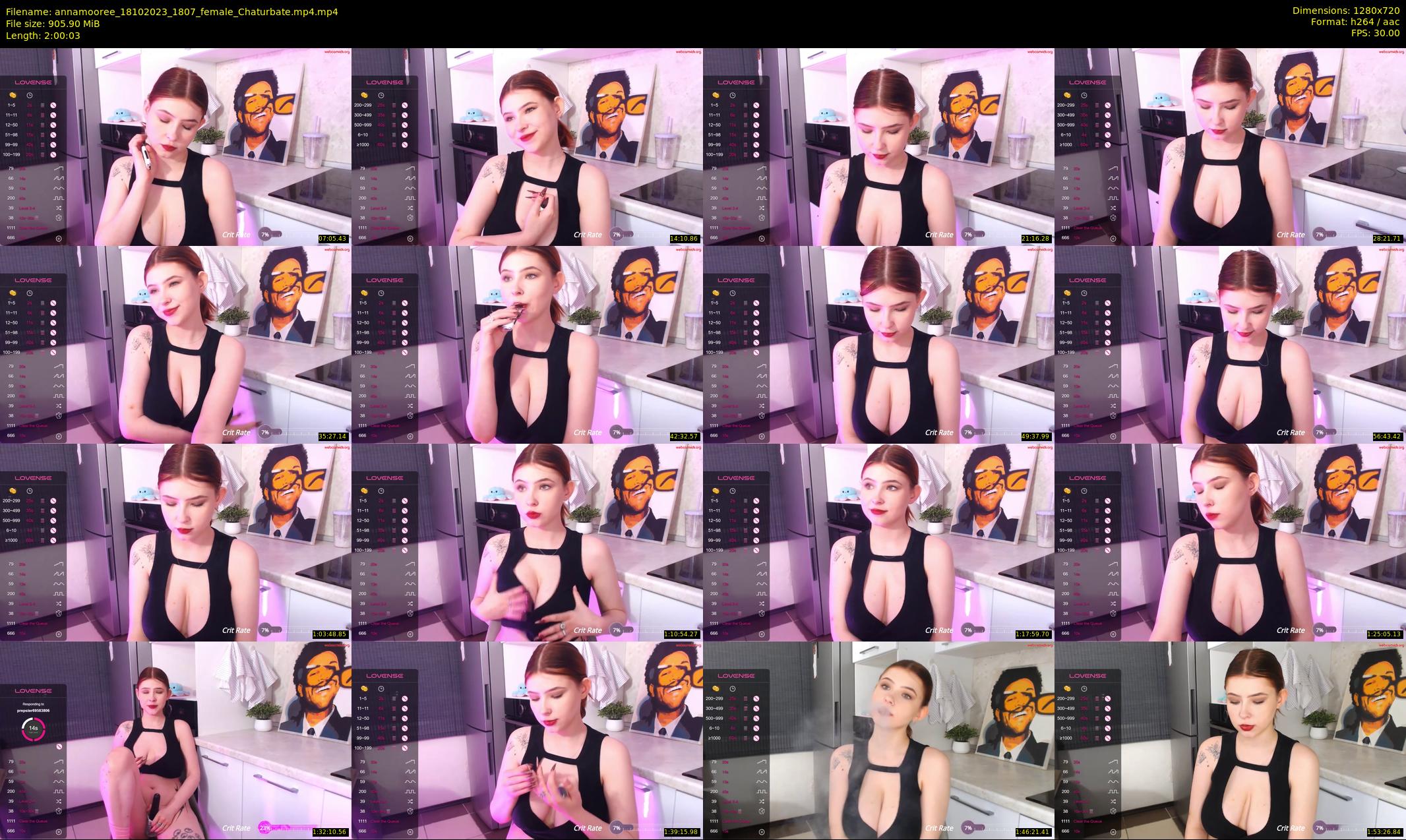 annamooree — 121 minute Chaturbate female cam show recording, 720p, Oct 18, 2023