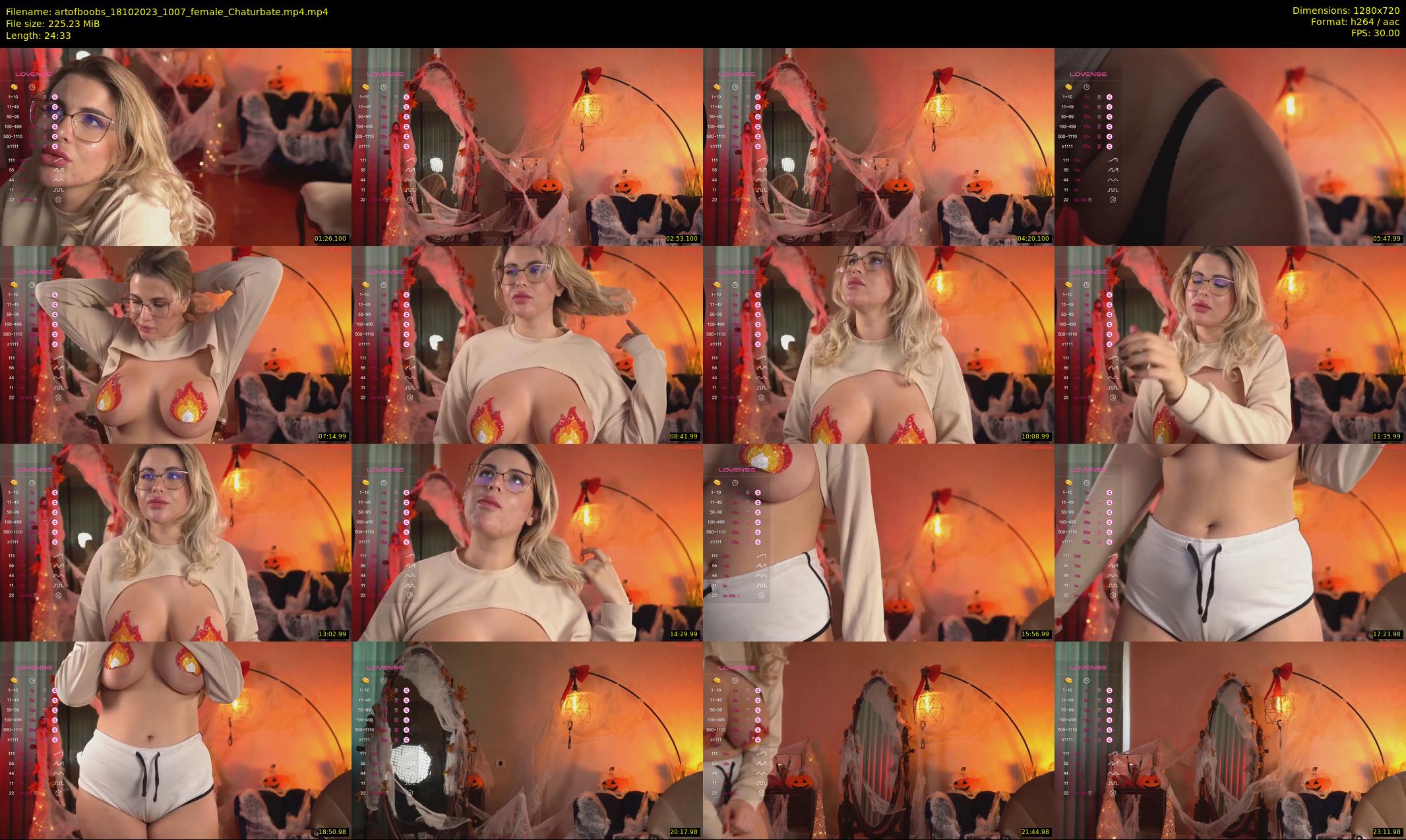 artofboobs — 25 minute Chaturbate female cam show recording, 720p, Oct 18, 2023