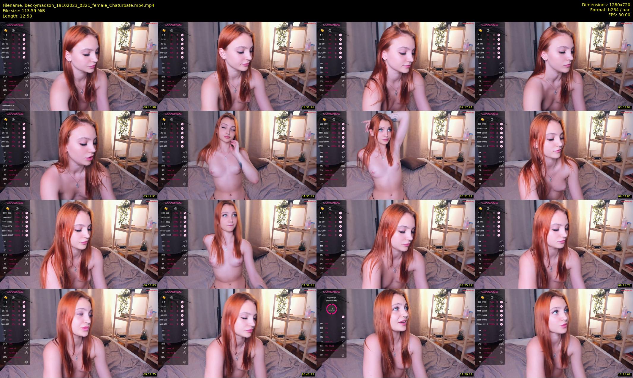 beckymadson — 13 minute Chaturbate female cam show recording, 720p, Oct 19, 2023