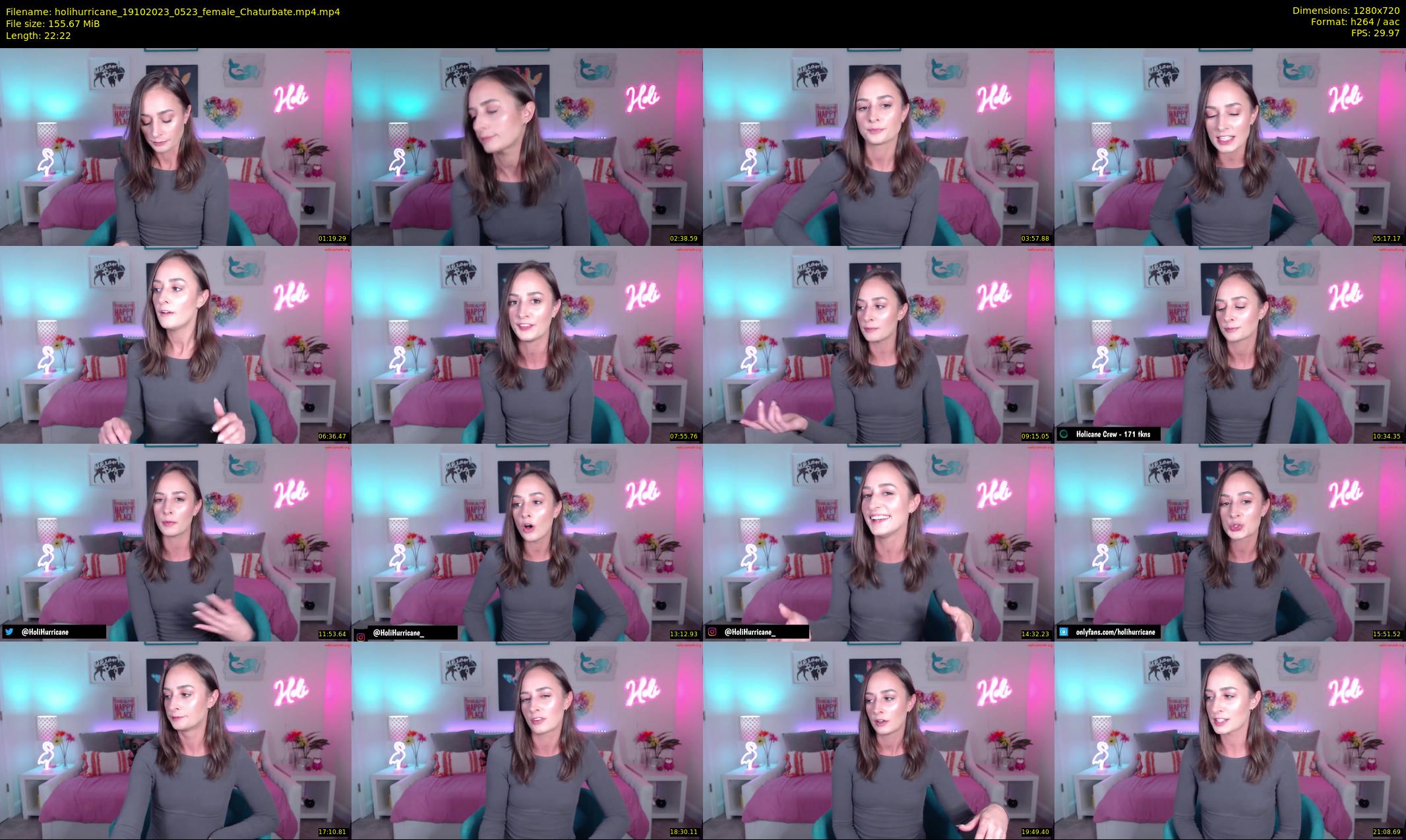 holihurricane — 23 minute Chaturbate female cam show recording, 720p, Oct 19, 2023