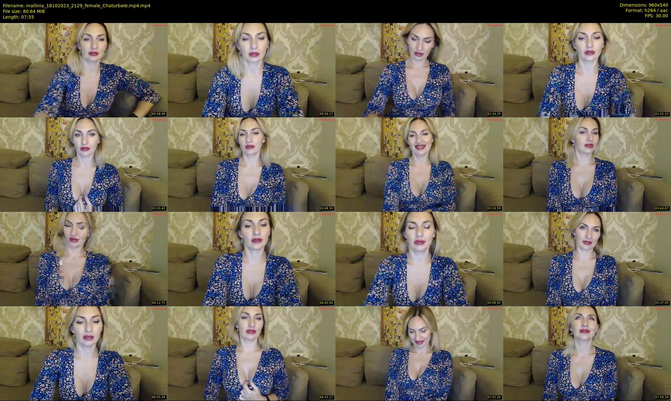 mallinia — 8 minute Chaturbate female cam show recording, 480p, Oct 18, 2023