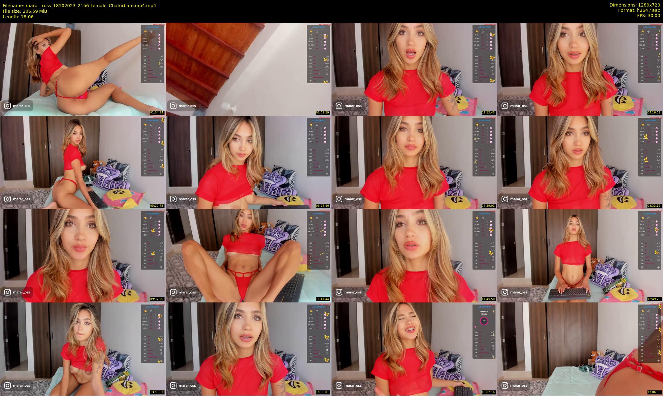 mara__ross — 19 minute Chaturbate female cam show recording, 720p, Oct 18, 2023