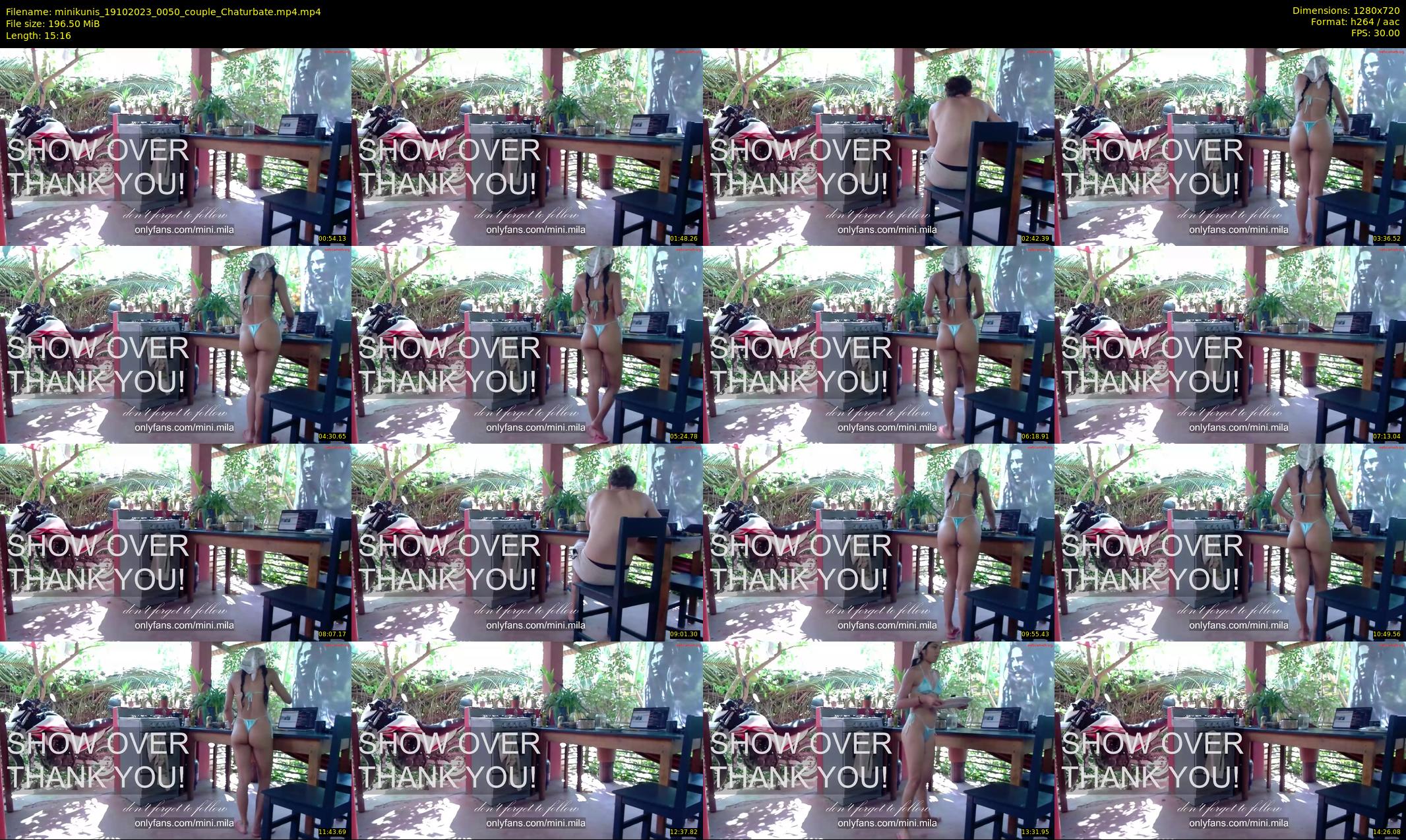 minikunis — 16 minute Chaturbate couple cam show recording, 720p, Oct 19, 2023