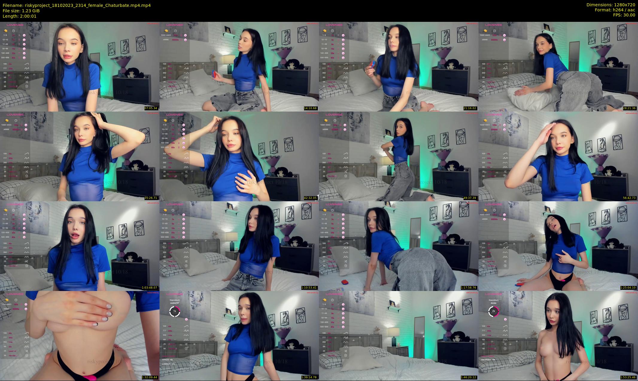 riskyproject — 121 minute Chaturbate couple cam show recording, 720p, Oct 18, 2023