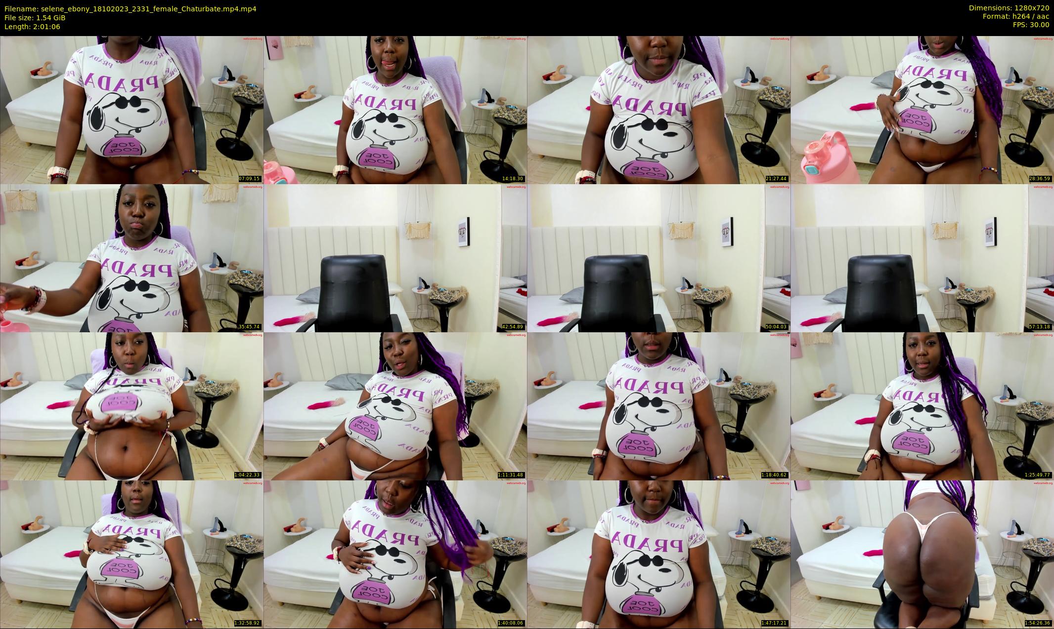 selene_ebony — 122 minute Chaturbate female cam show recording, 720p, Oct 18, 2023