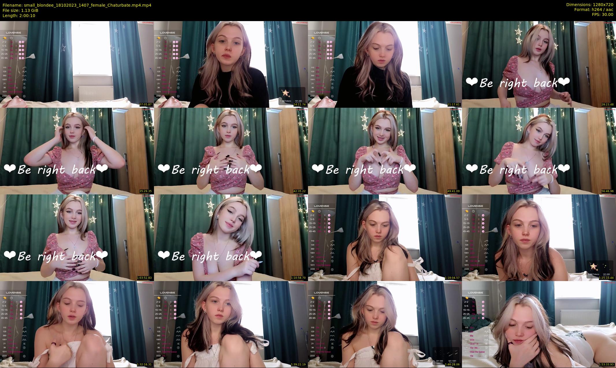 small_blondee — 121 minute Chaturbate female cam show recording, 720p, Oct 18, 2023