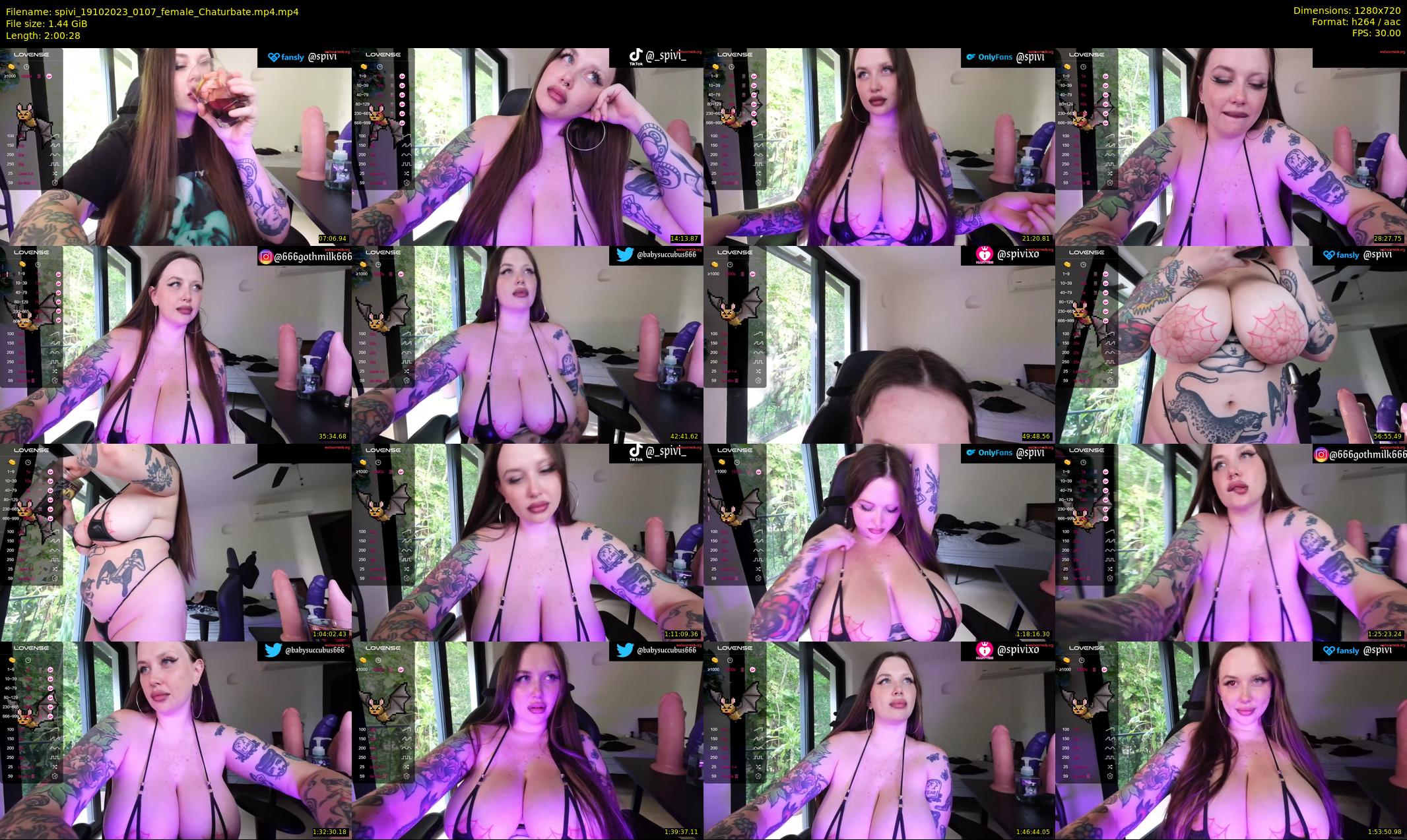spivi — 121 minute Chaturbate female cam show recording, 720p, Oct 19, 2023