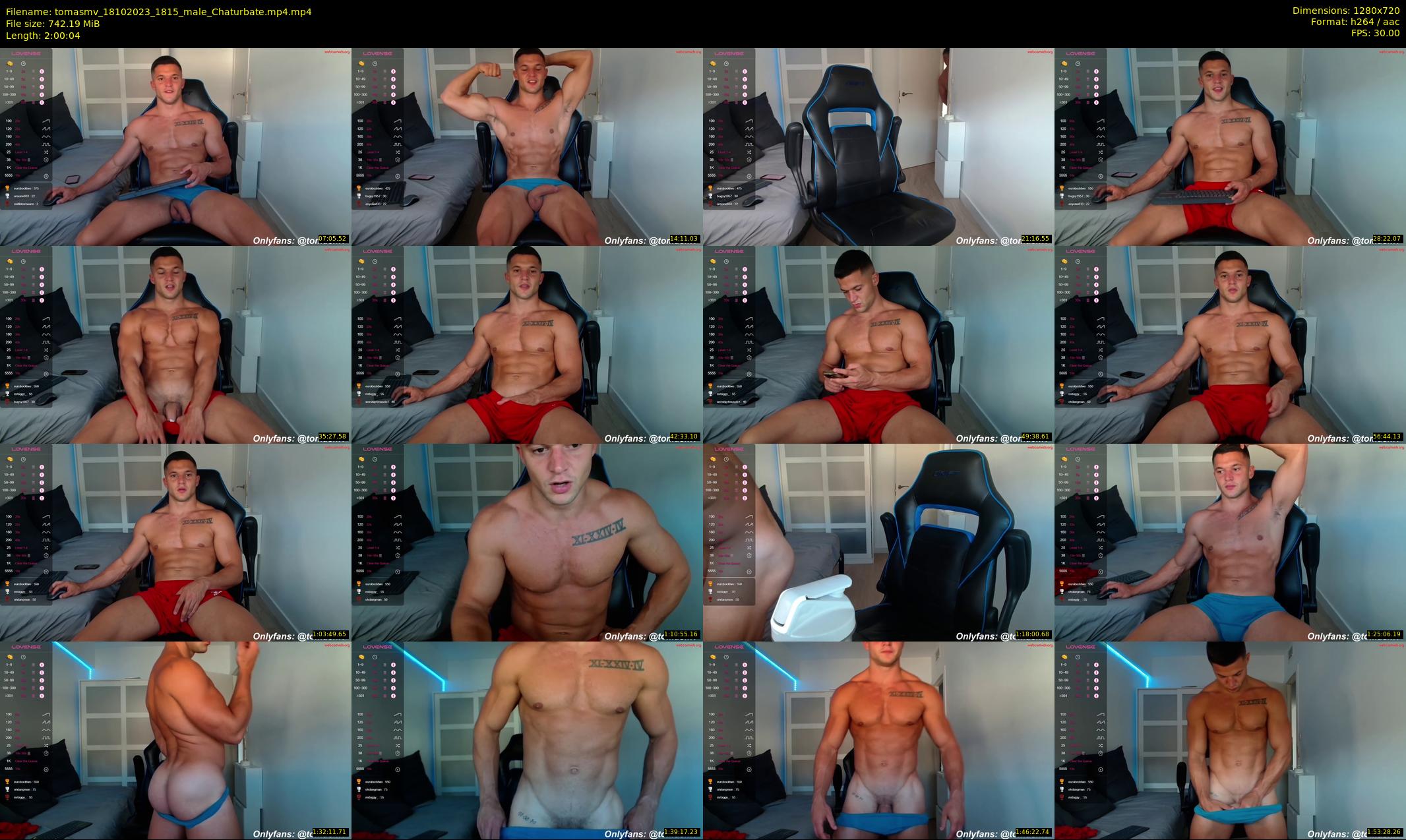 tomasmv — 121 minute Chaturbate male cam show recording, 720p, Oct 18, 2023