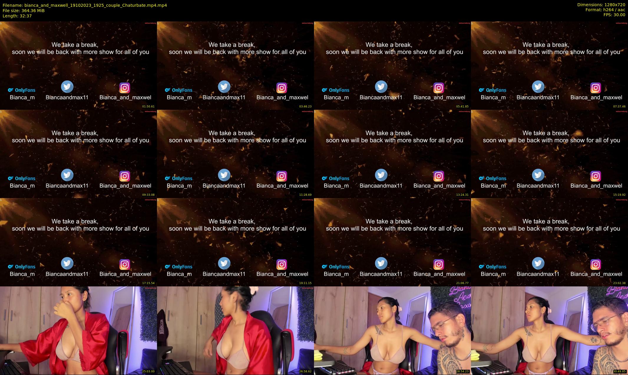 bianca_and_maxwell — 33 minute Chaturbate couple cam show recording, 720p, Oct 19, 2023
