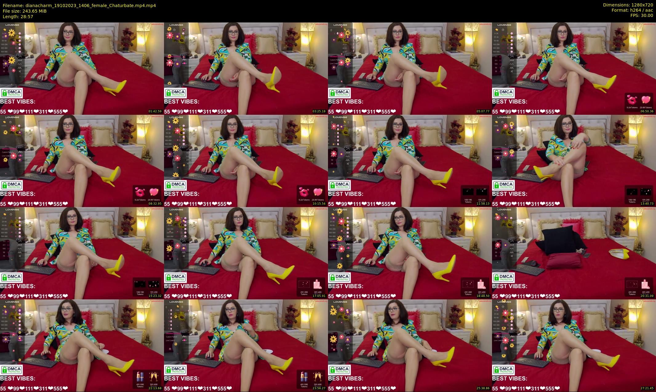 dianacharm — 29 minute Chaturbate female cam show recording, 720p, Oct 19, 2023
