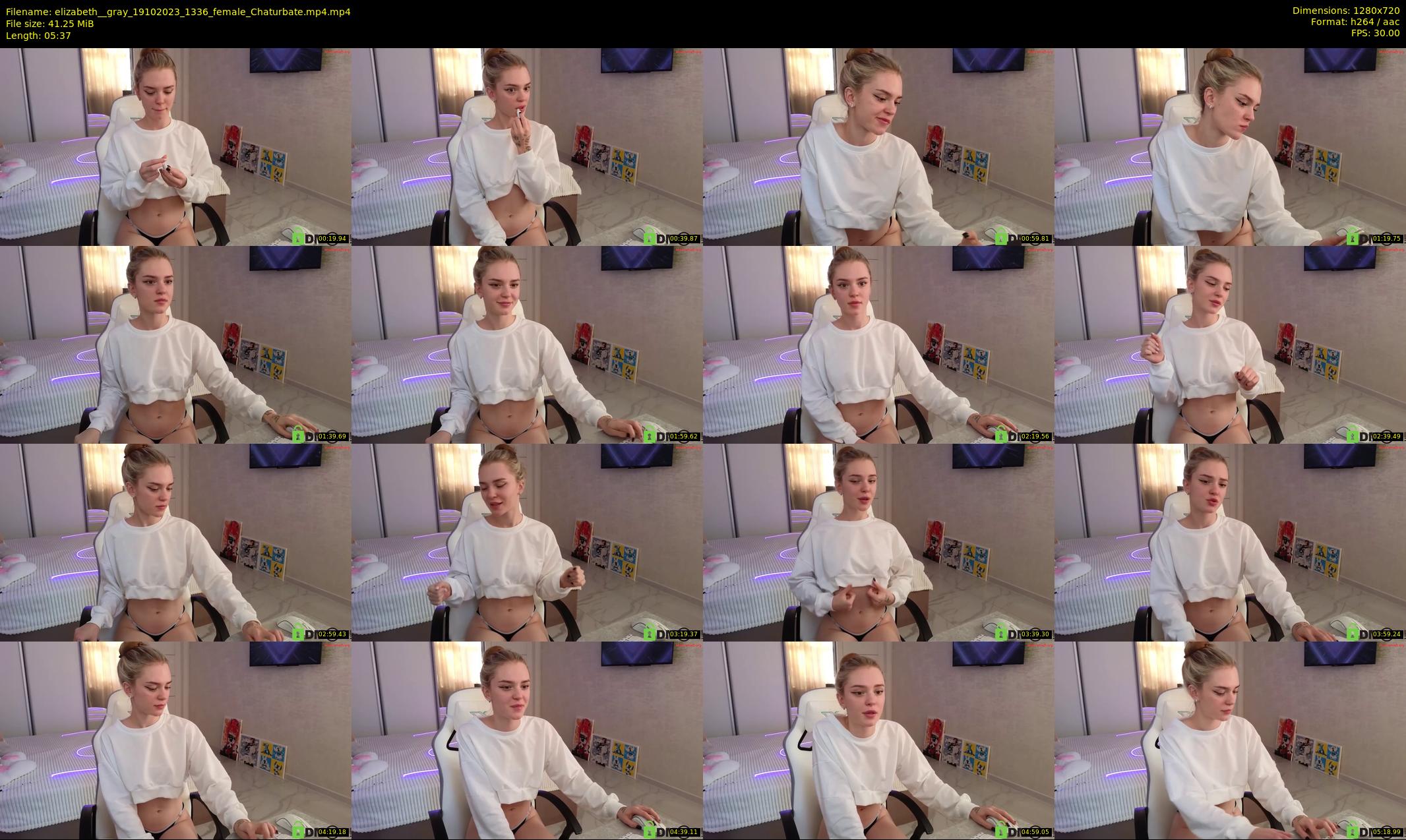 elizabeth__gray — 6 minute Chaturbate female cam show recording, 720p, Oct 19, 2023