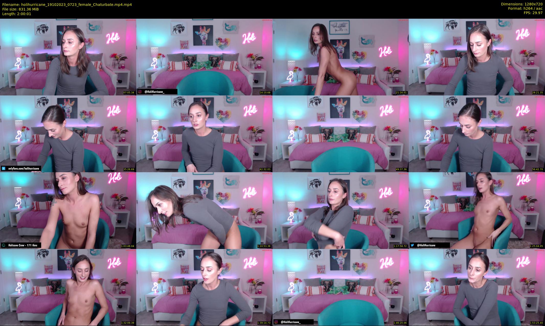 holihurricane — 121 minute Chaturbate female cam show recording, 720p, Oct 19, 2023