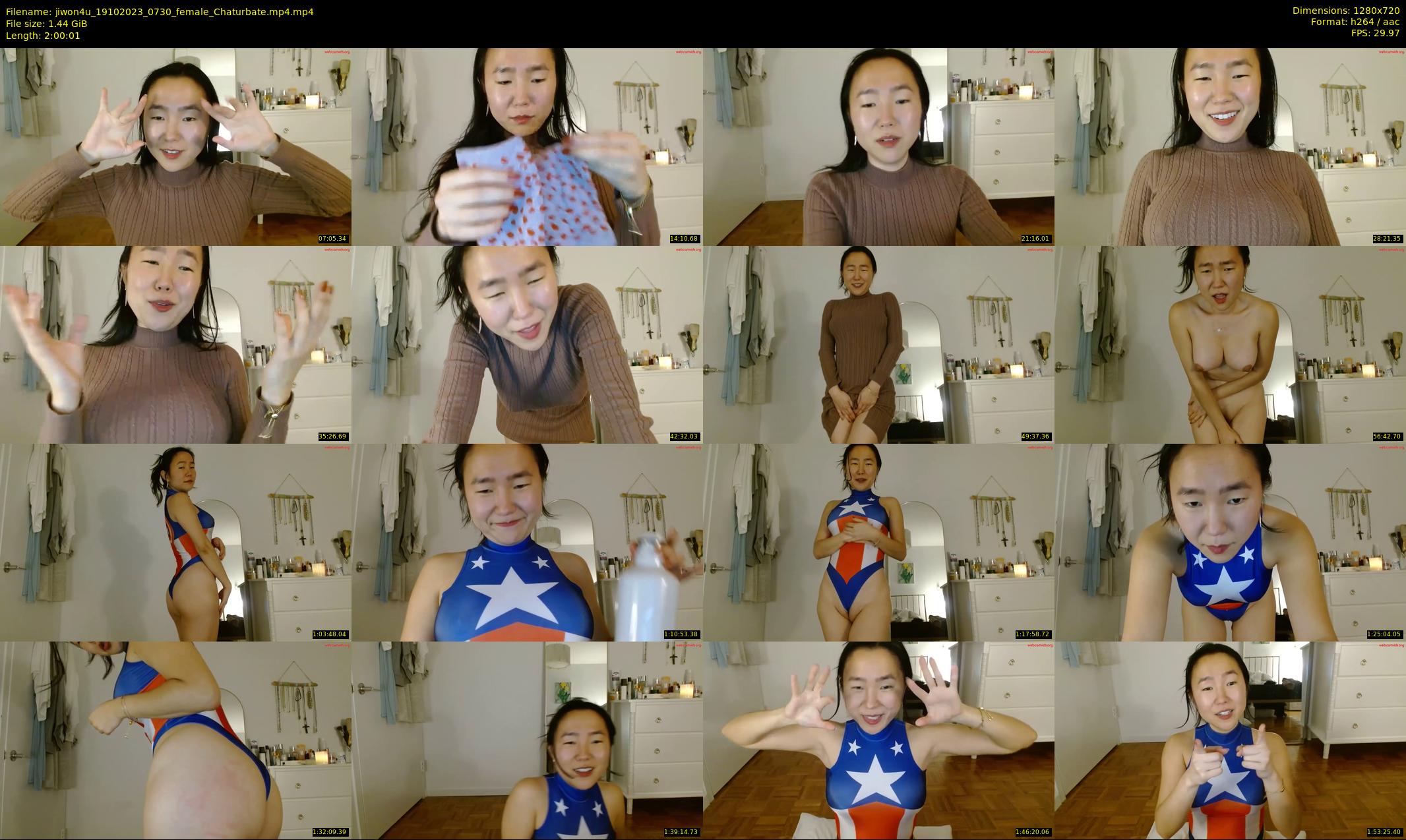 jiwon4u — 121 minute Chaturbate female cam show recording, 720p, Oct 19, 2023
