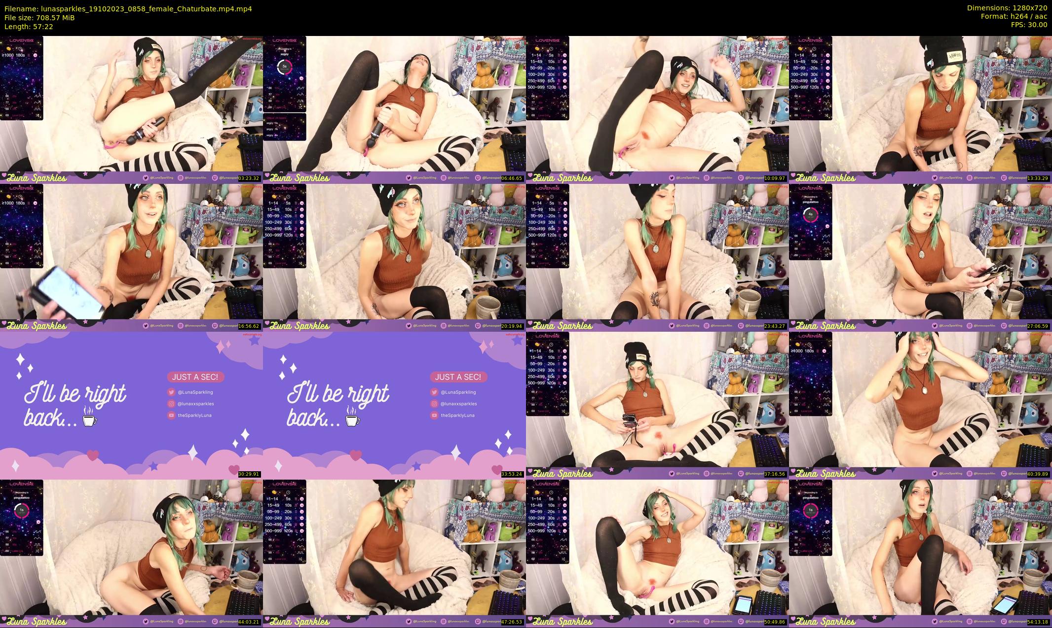 lunasparkles — 58 minute Chaturbate female cam show recording, 720p, Oct 19, 2023