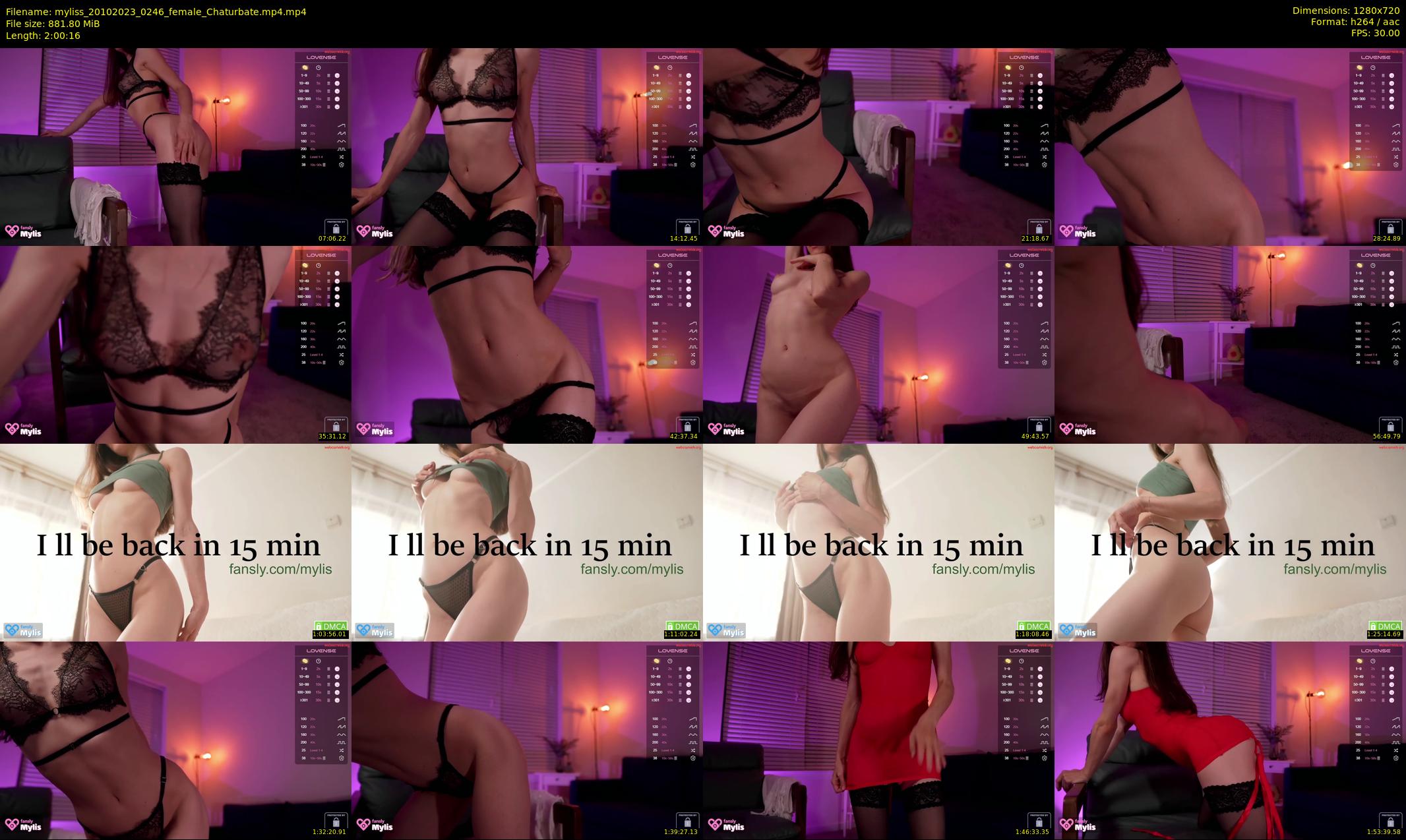 myliss — 121 minute Chaturbate female cam show recording, 720p, Oct 20, 2023