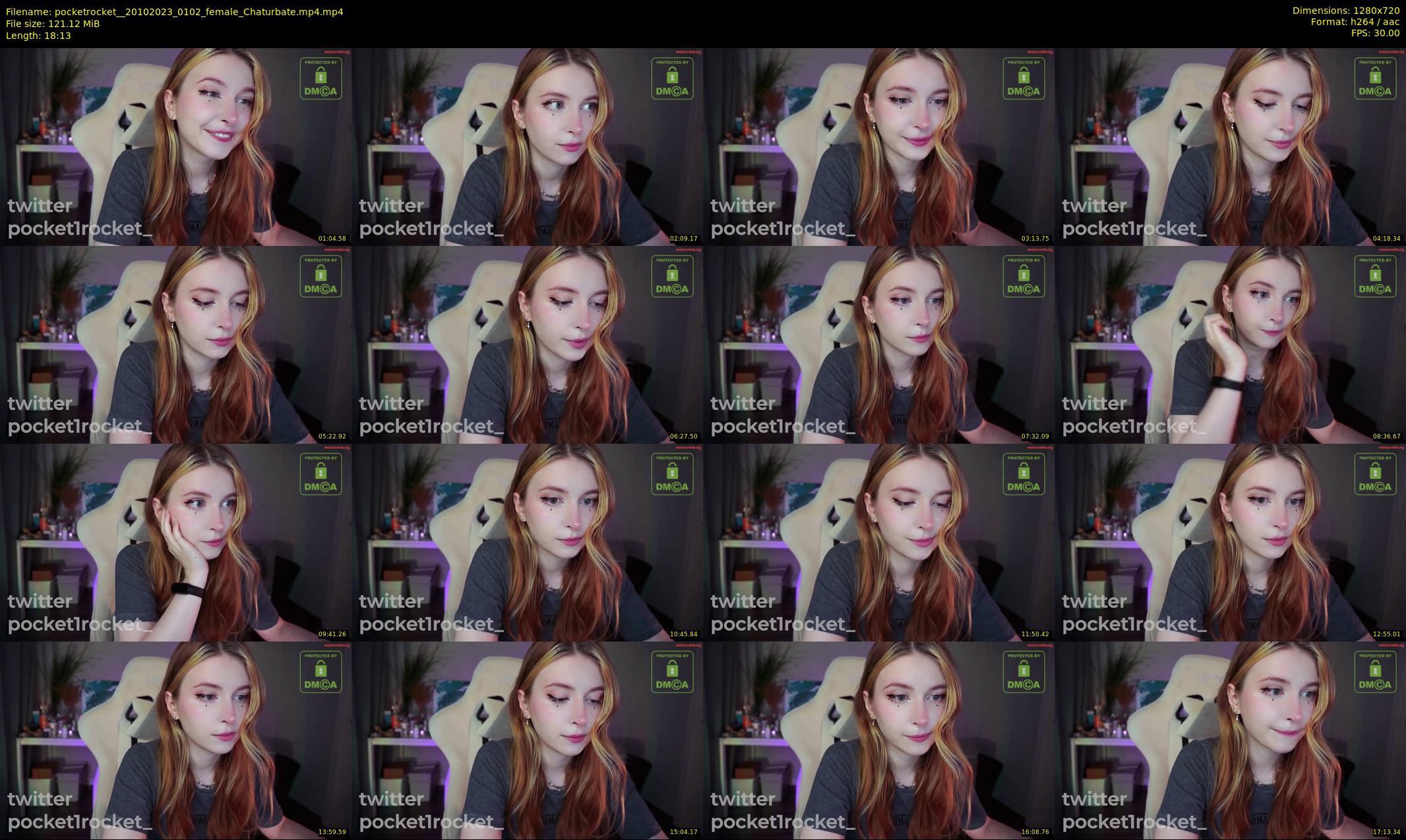 pocketrocket_ — 19 minute Chaturbate female cam show recording, 720p, Oct 20, 2023