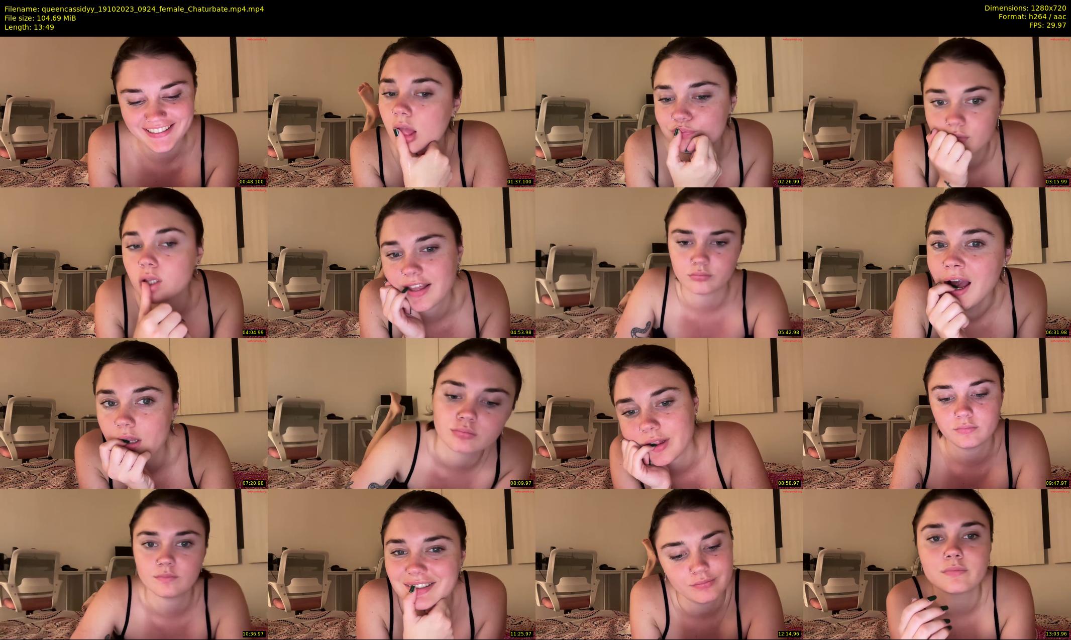 queencassidyy — 14 minute Chaturbate female cam show recording, 720p, Oct 19, 2023