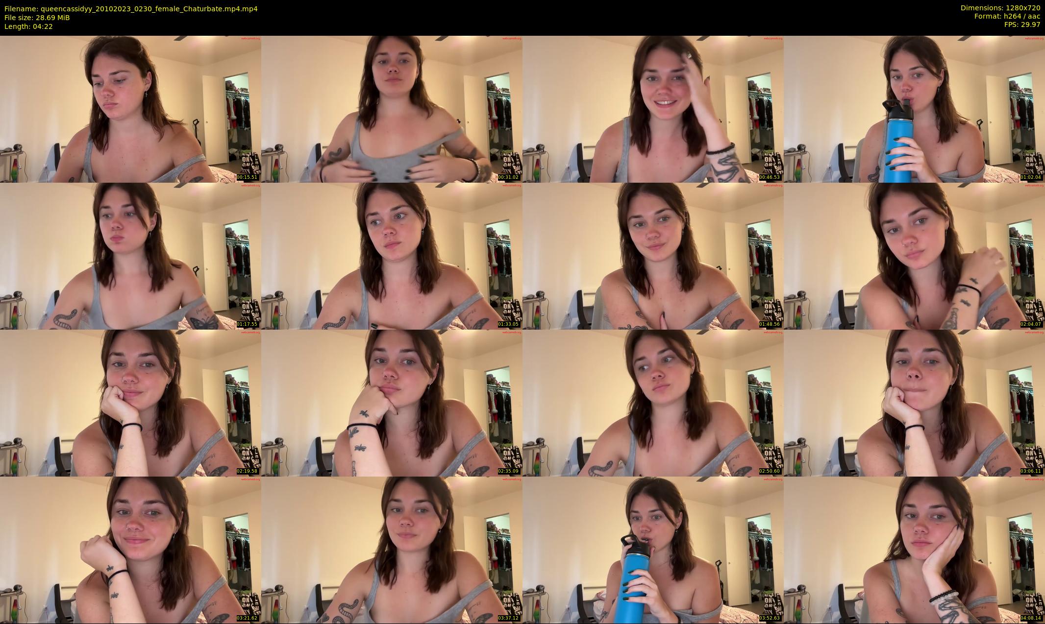 queencassidyy — 5 minute Chaturbate female cam show recording, 720p, Oct 20, 2023