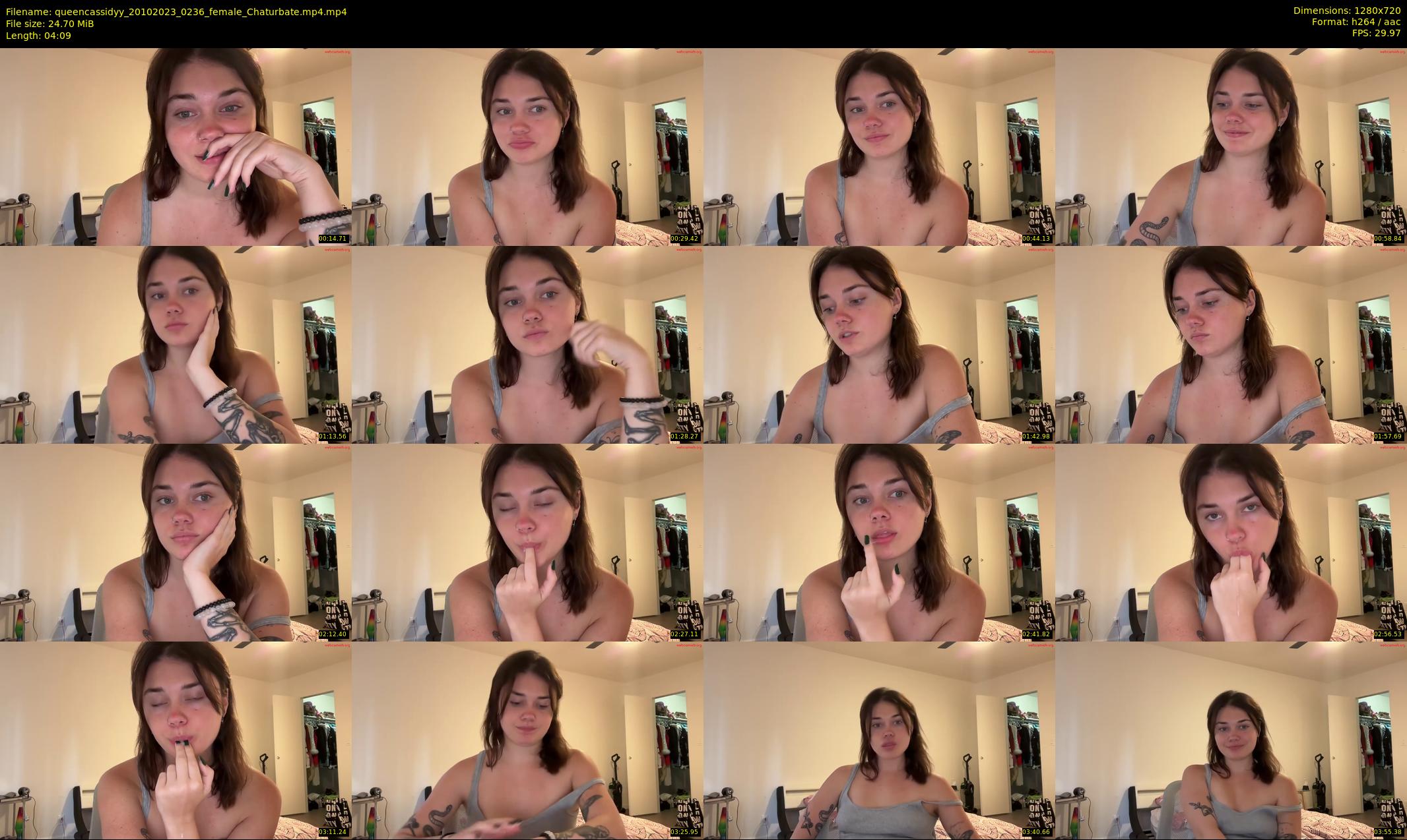 queencassidyy — 5 minute Chaturbate female cam show recording, 720p, Oct 20, 2023