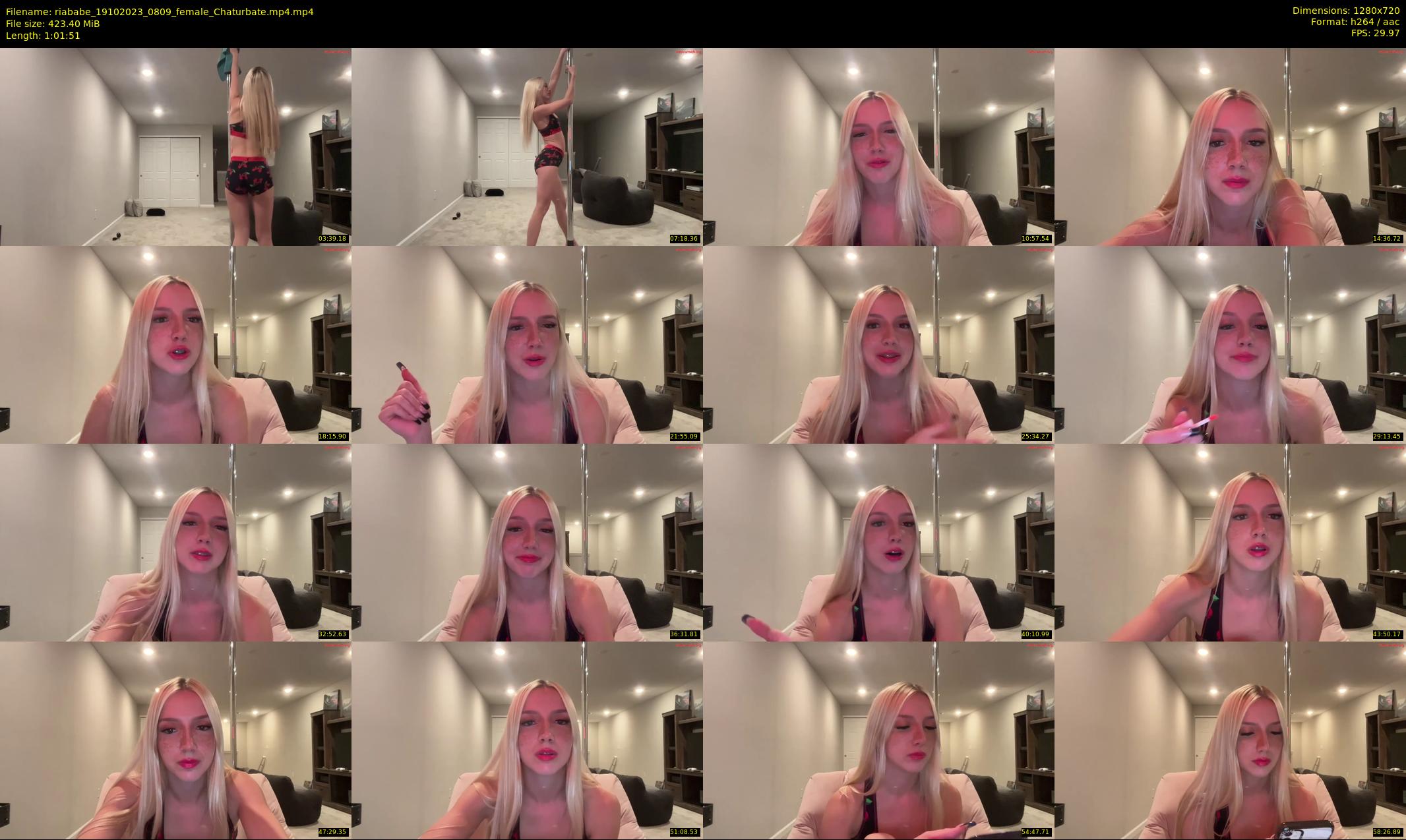riababe — 62 minute Chaturbate female cam show recording, 720p, Oct 19, 2023