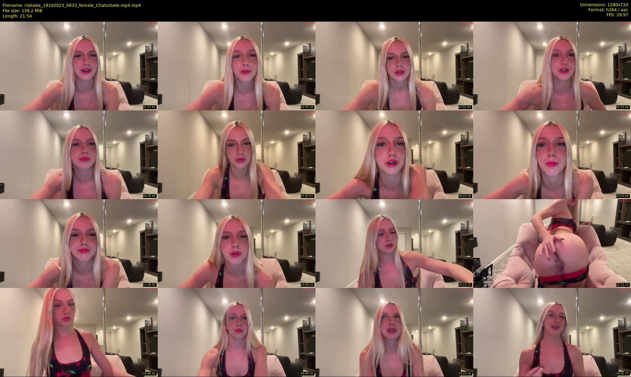 riababe — 22 minute Chaturbate female cam show recording, 720p, Oct 19, 2023