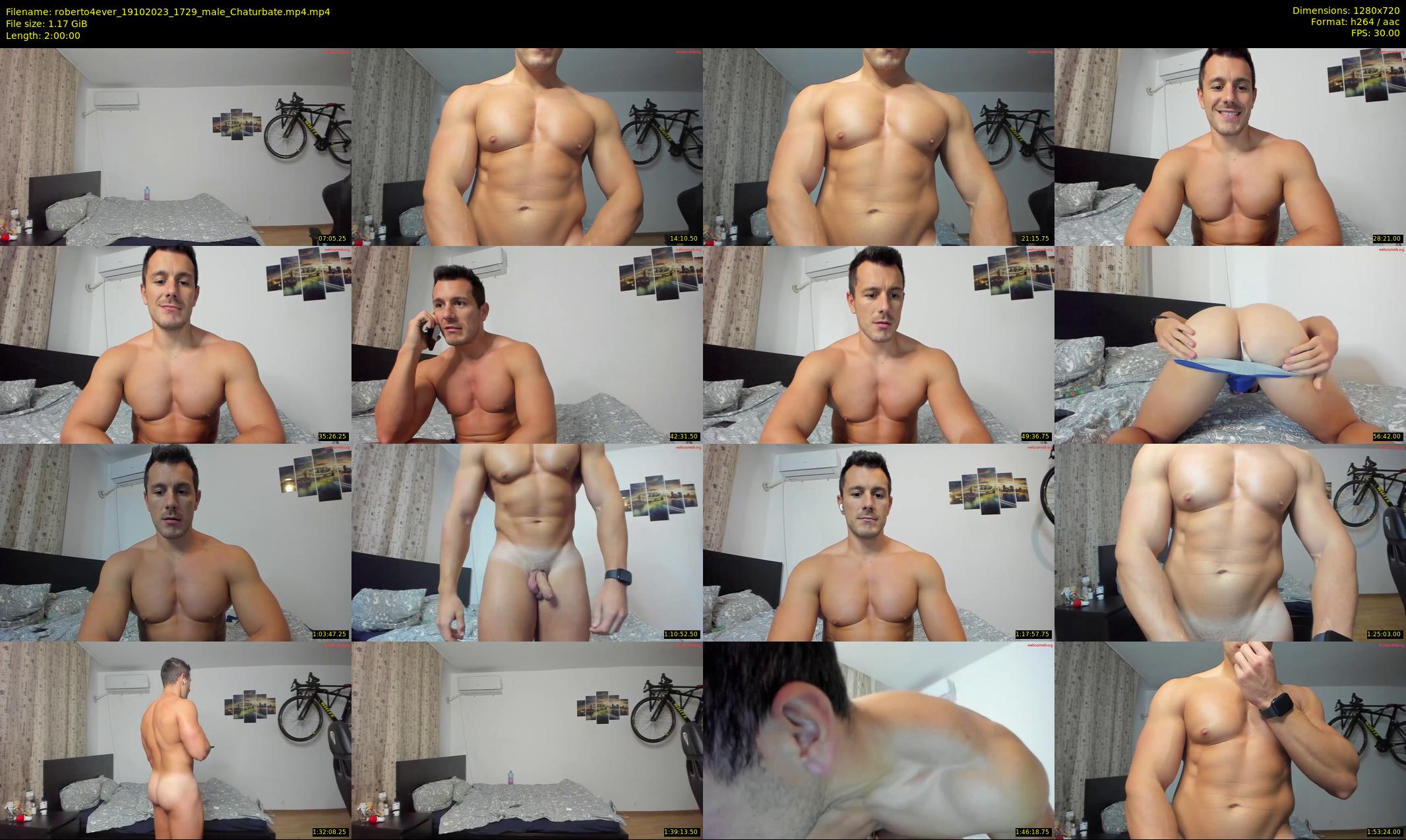 roberto4ever — 120 minute Chaturbate male cam show recording, 720p, Oct 19, 2023