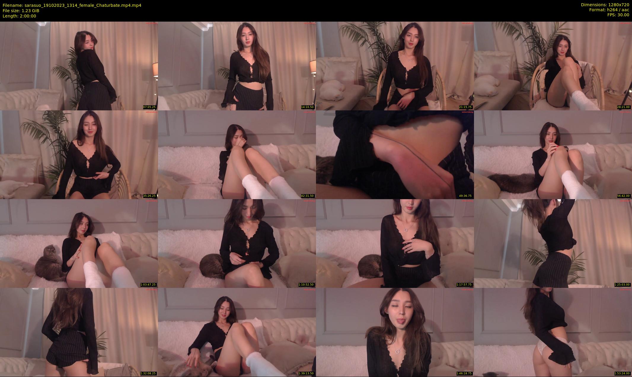 sarasuo — 120 minute Chaturbate female cam show recording, 720p, Oct 19, 2023