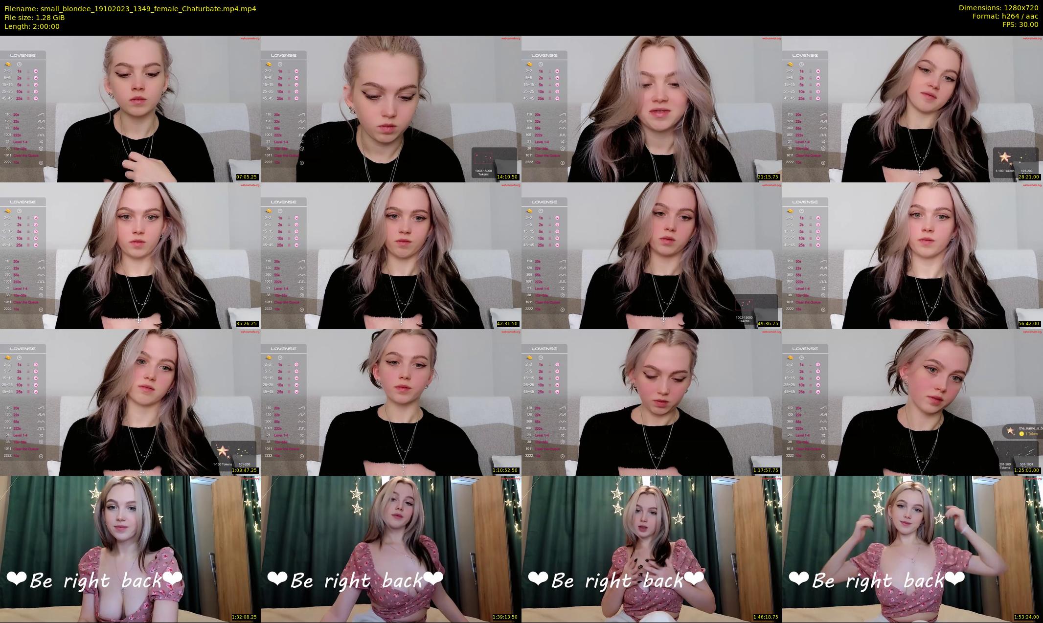 small_blondee — 120 minute Chaturbate female cam show recording, 720p, Oct 19, 2023