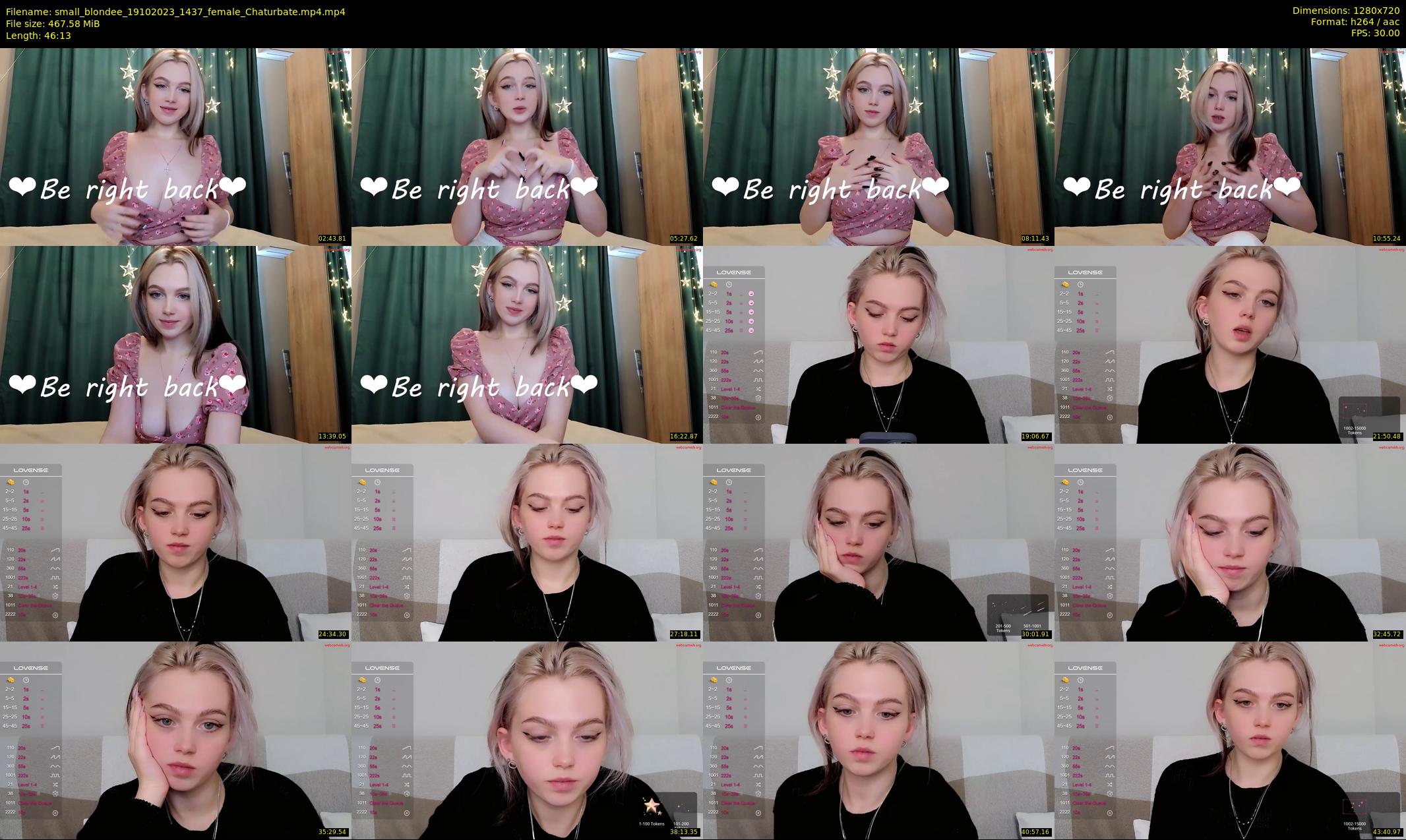 small_blondee — 47 minute Chaturbate female cam show recording, 720p, Oct 19, 2023