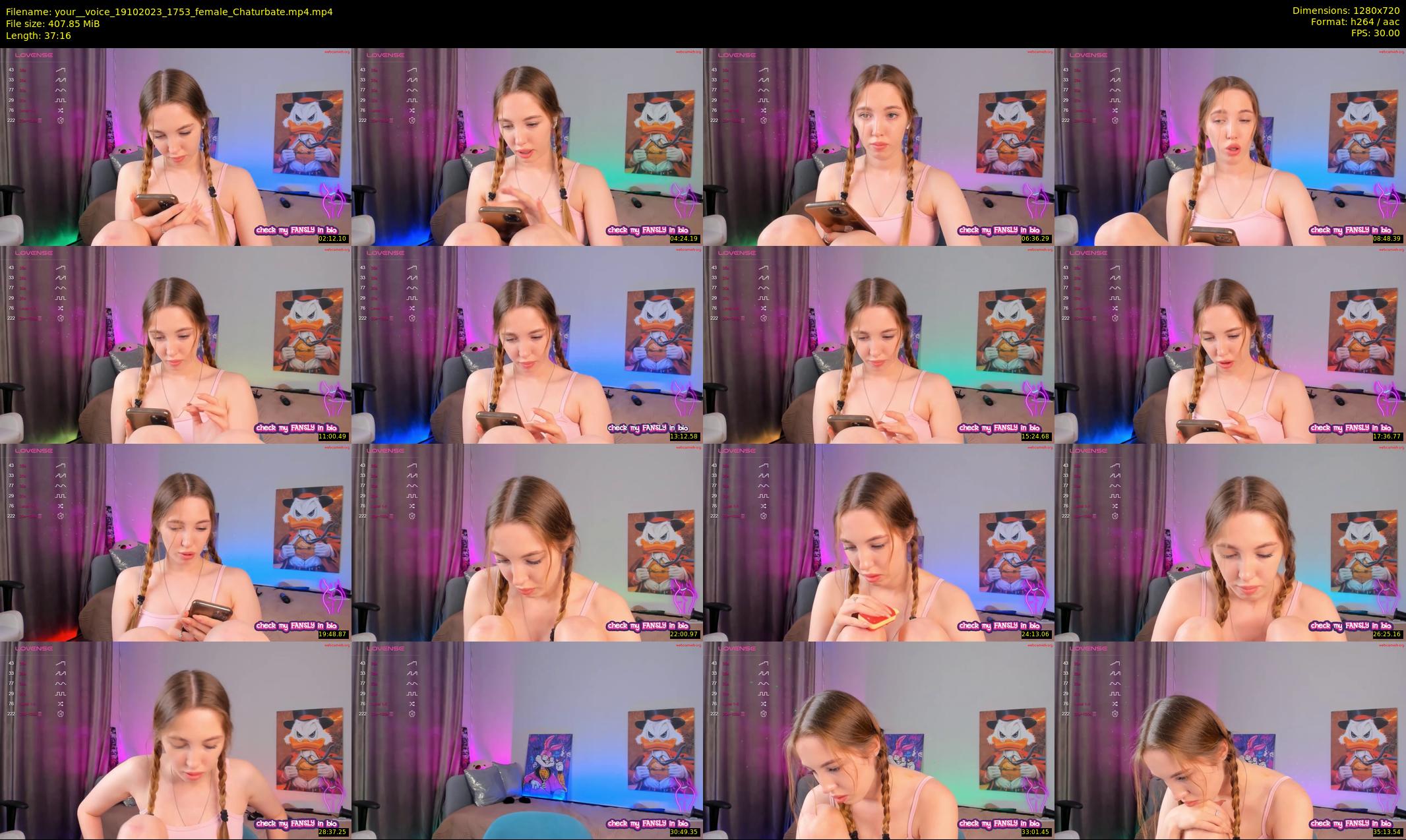 your__voice — 38 minute Chaturbate female cam show recording, 720p, Oct 19, 2023