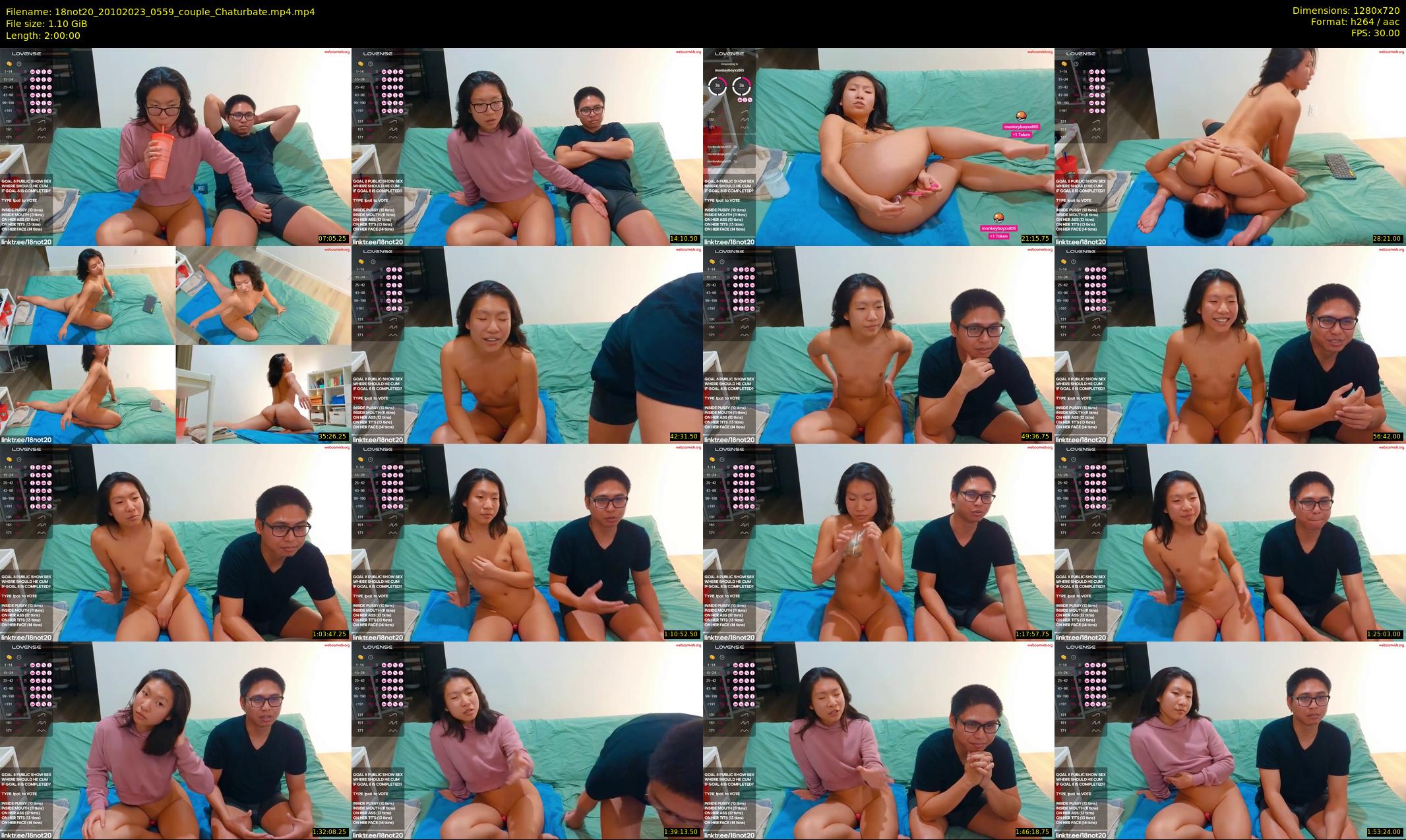 18not20 — 120 minute Chaturbate couple cam show recording, 720p, Oct 20, 2023