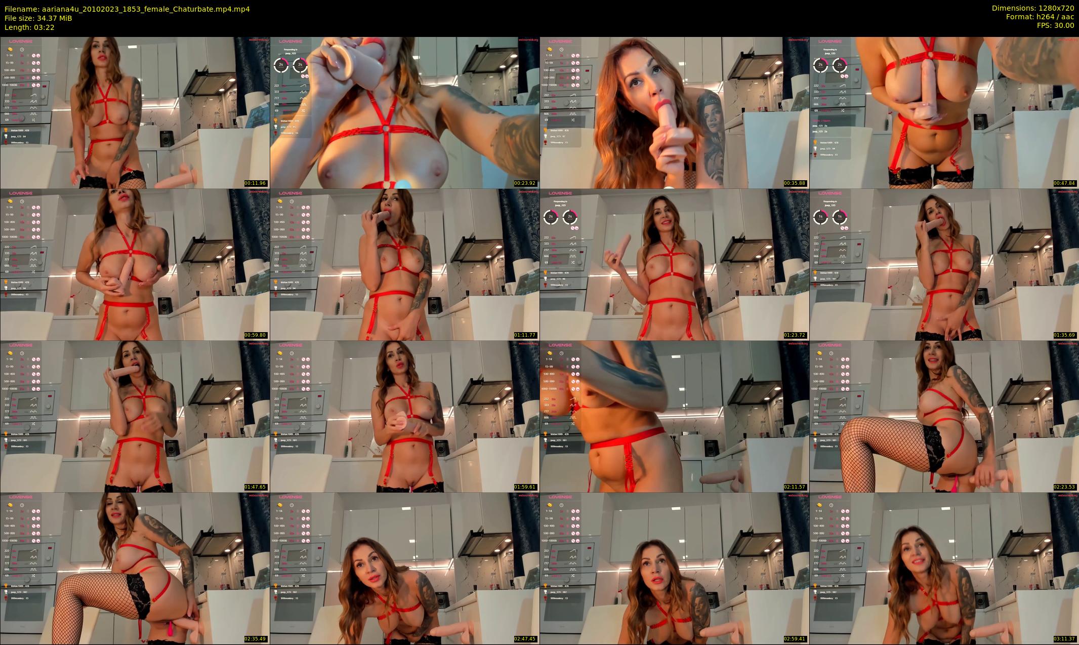 aariana4u — 4 minute Chaturbate female cam show recording, 720p, Oct 20, 2023