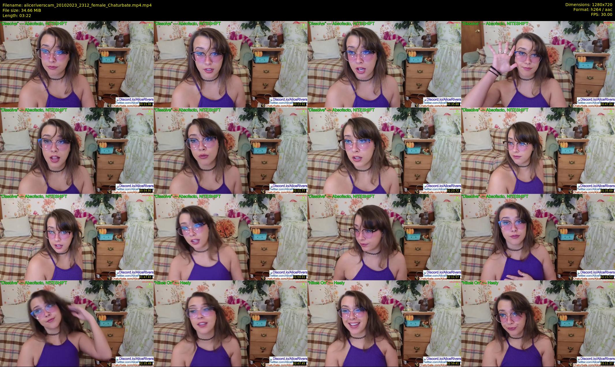aliceriverscam — 4 minute Chaturbate female cam show recording, 720p, Oct 20, 2023